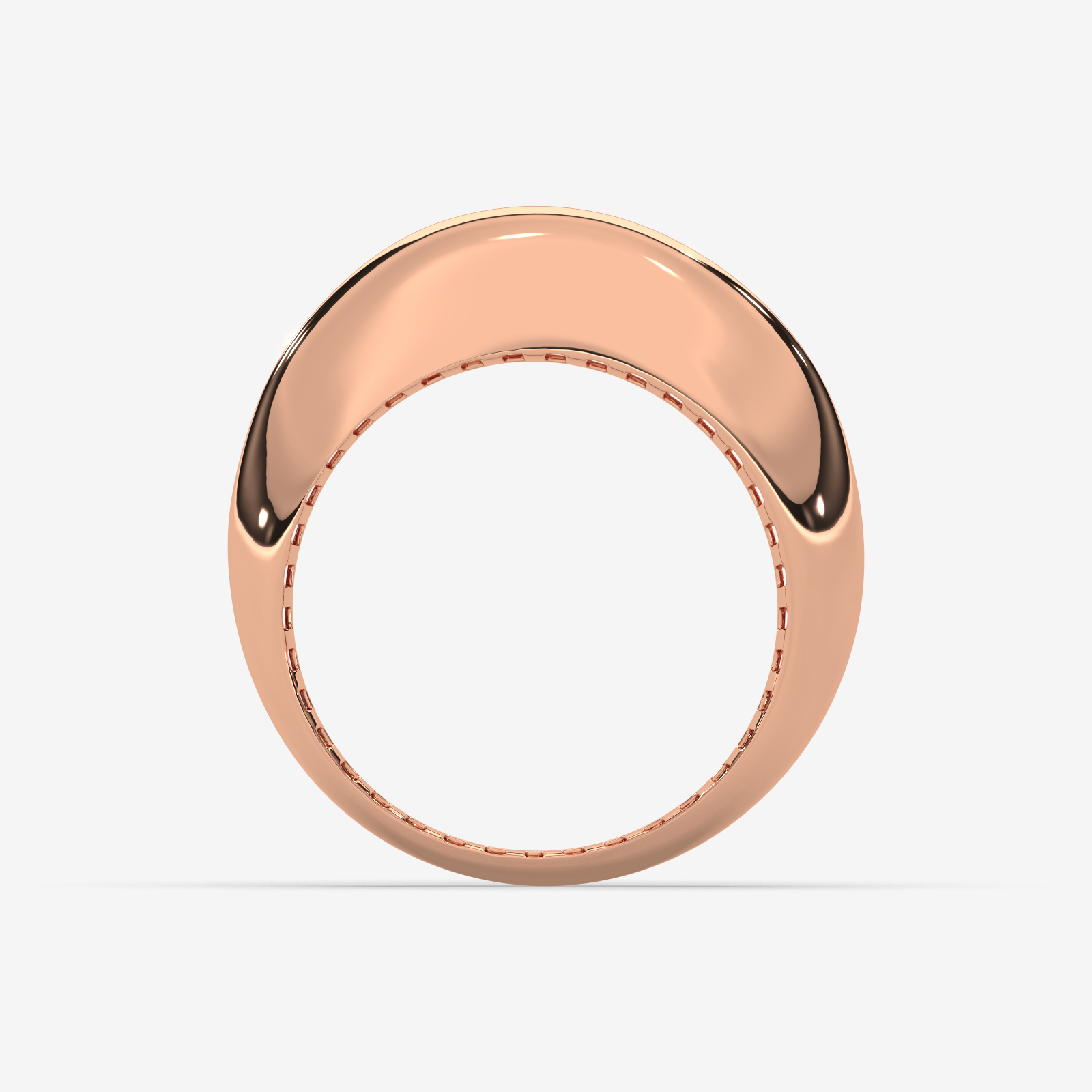 Solid Gold Dome Ring | Bold Chunky Statement Band | Minimalist High-Polish Jewelry