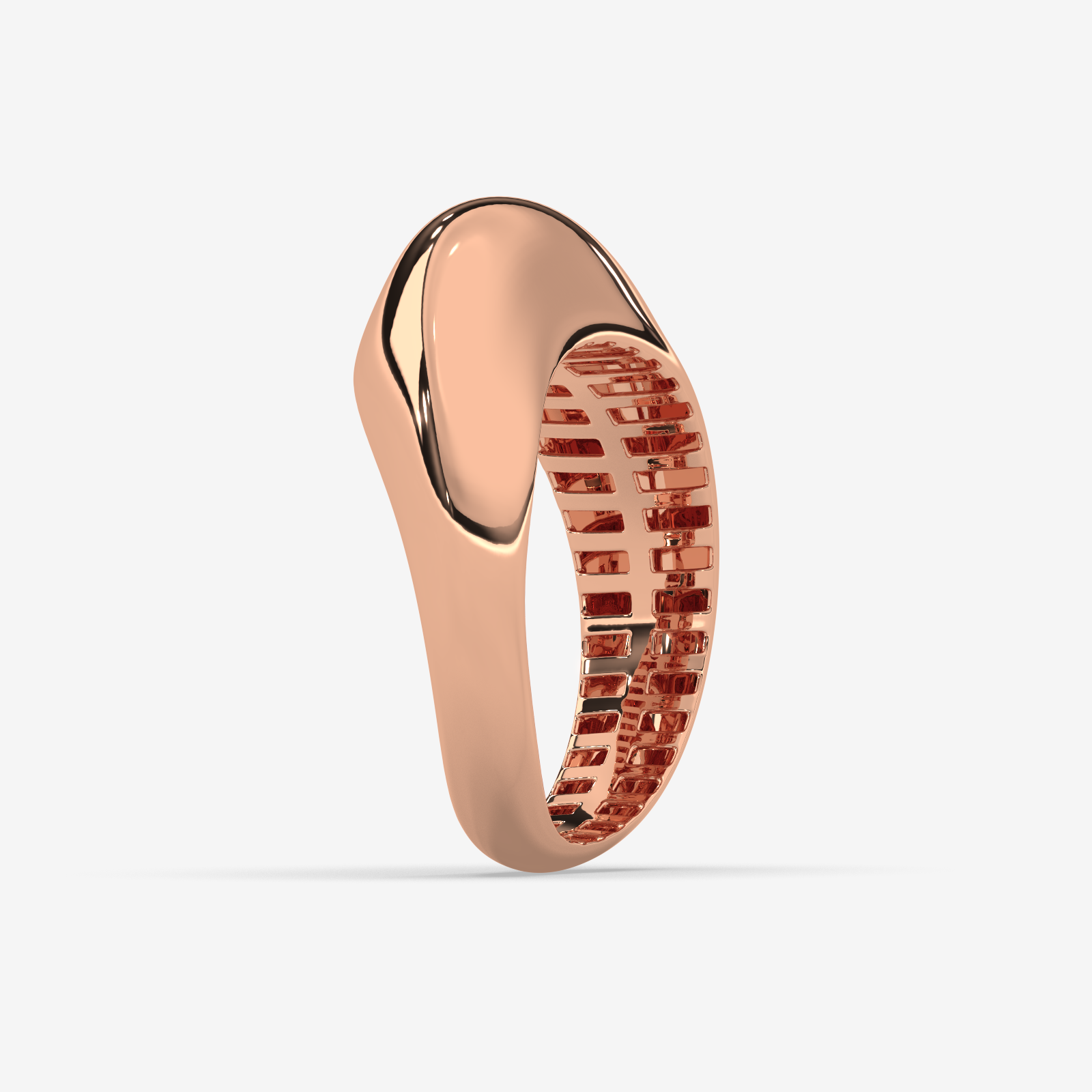 Solid Gold Dome Ring | Bold Chunky Statement Band | Minimalist High-Polish Jewelry