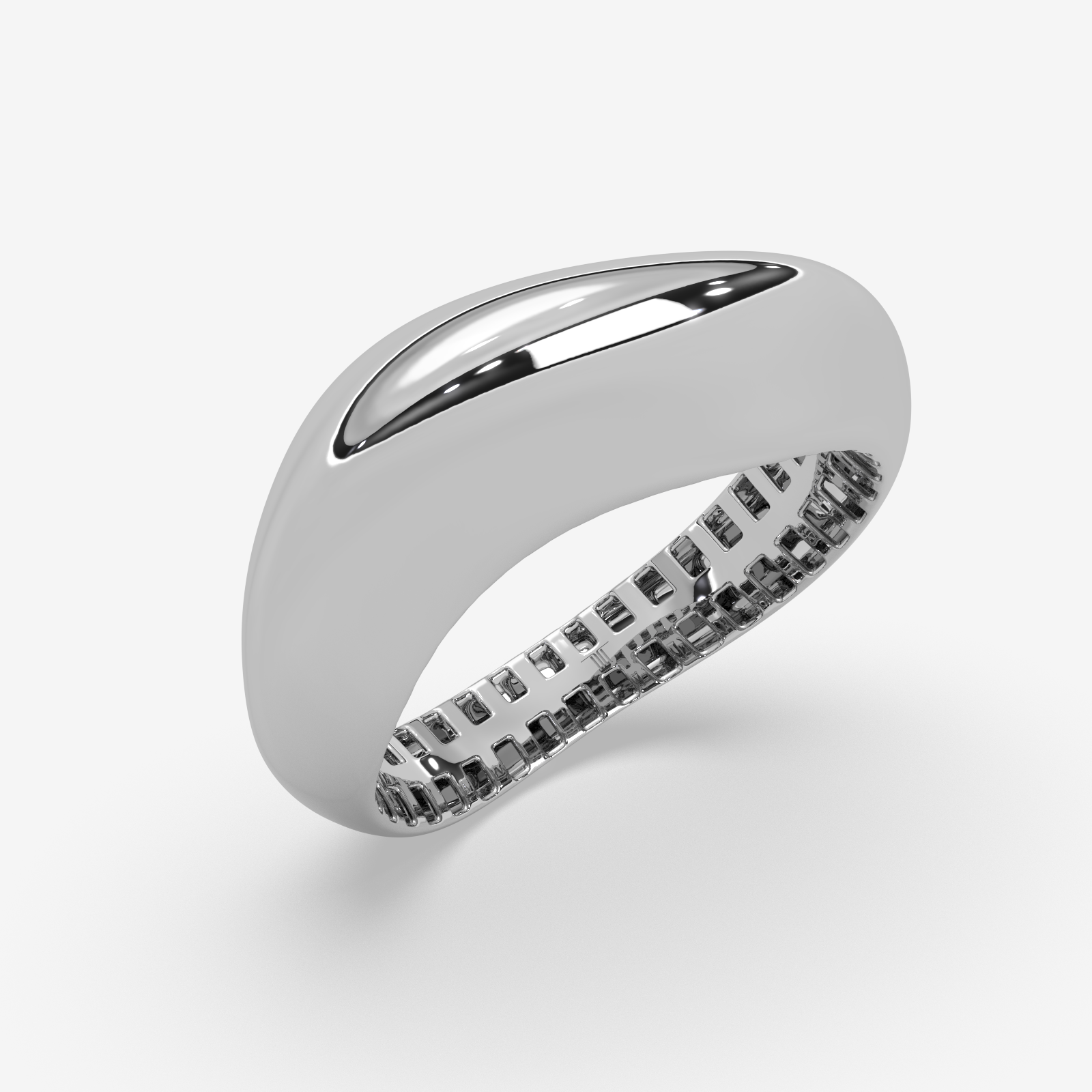 Solid Gold Dome Ring | Bold Chunky Statement Band | Minimalist High-Polish Jewelry