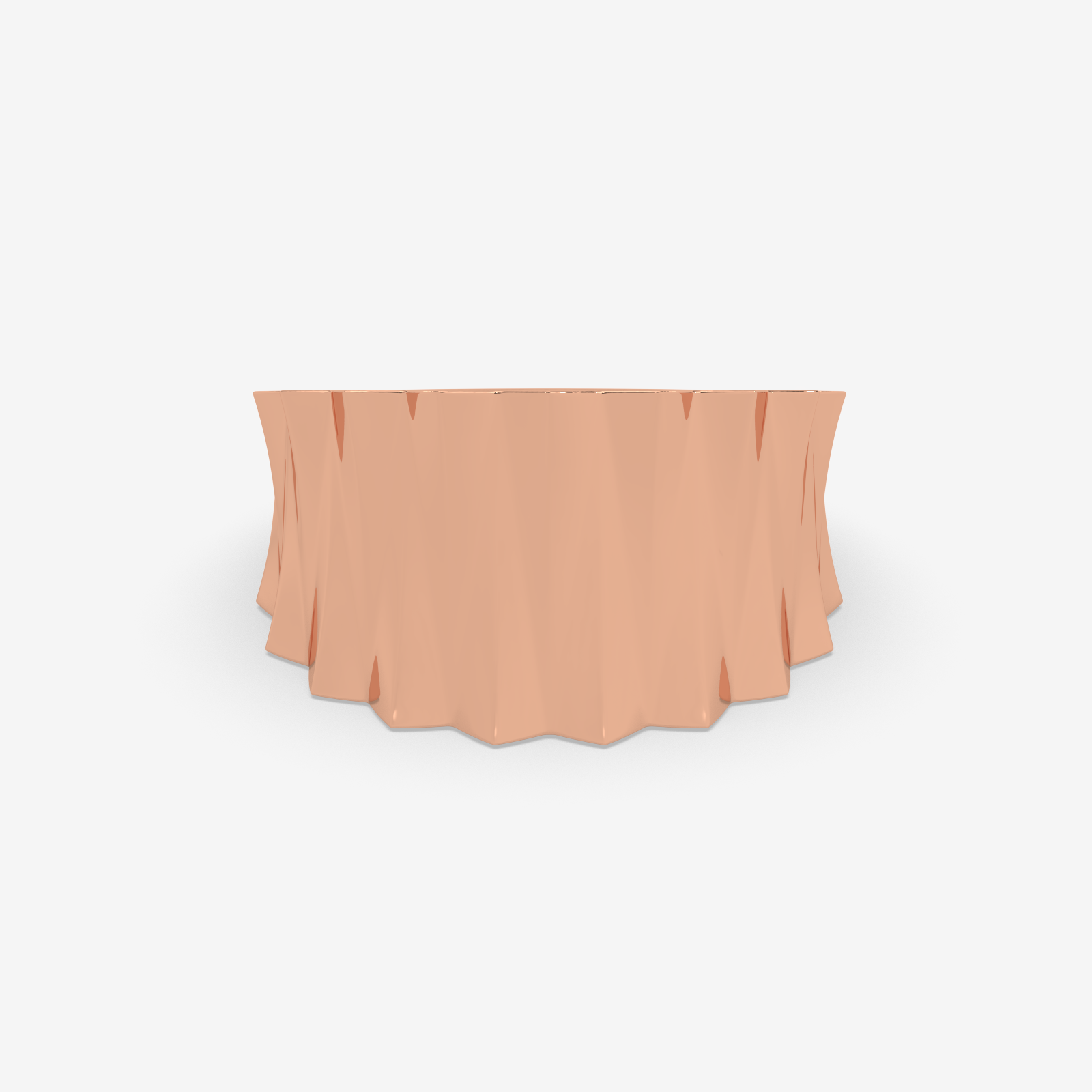 Solid Gold Sculptural Band Ring | Bold Geometric Statement Ring for Men & Women