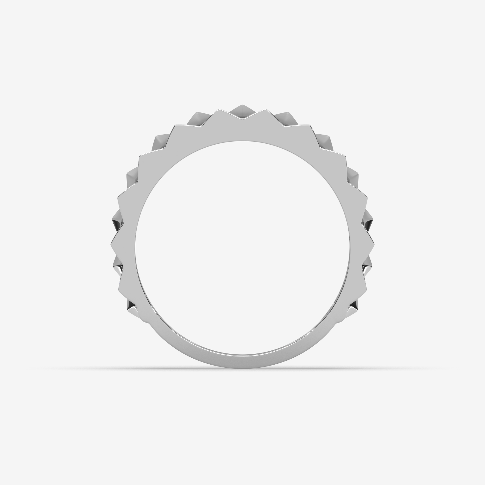 Solid Gold Sculptural Band Ring | Bold Geometric Statement Ring for Men & Women