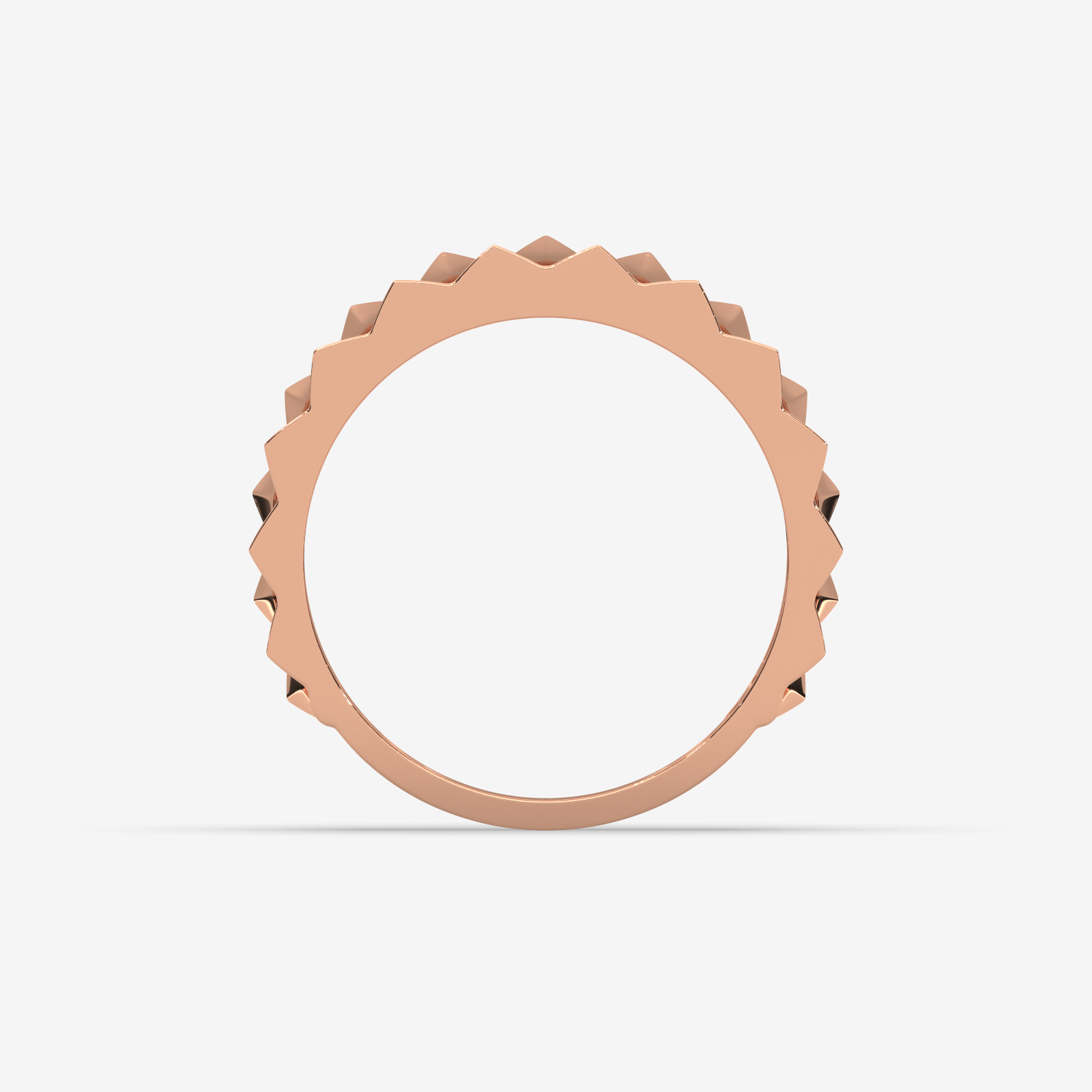 Solid Gold Sculptural Band Ring | Bold Geometric Statement Ring for Men & Women
