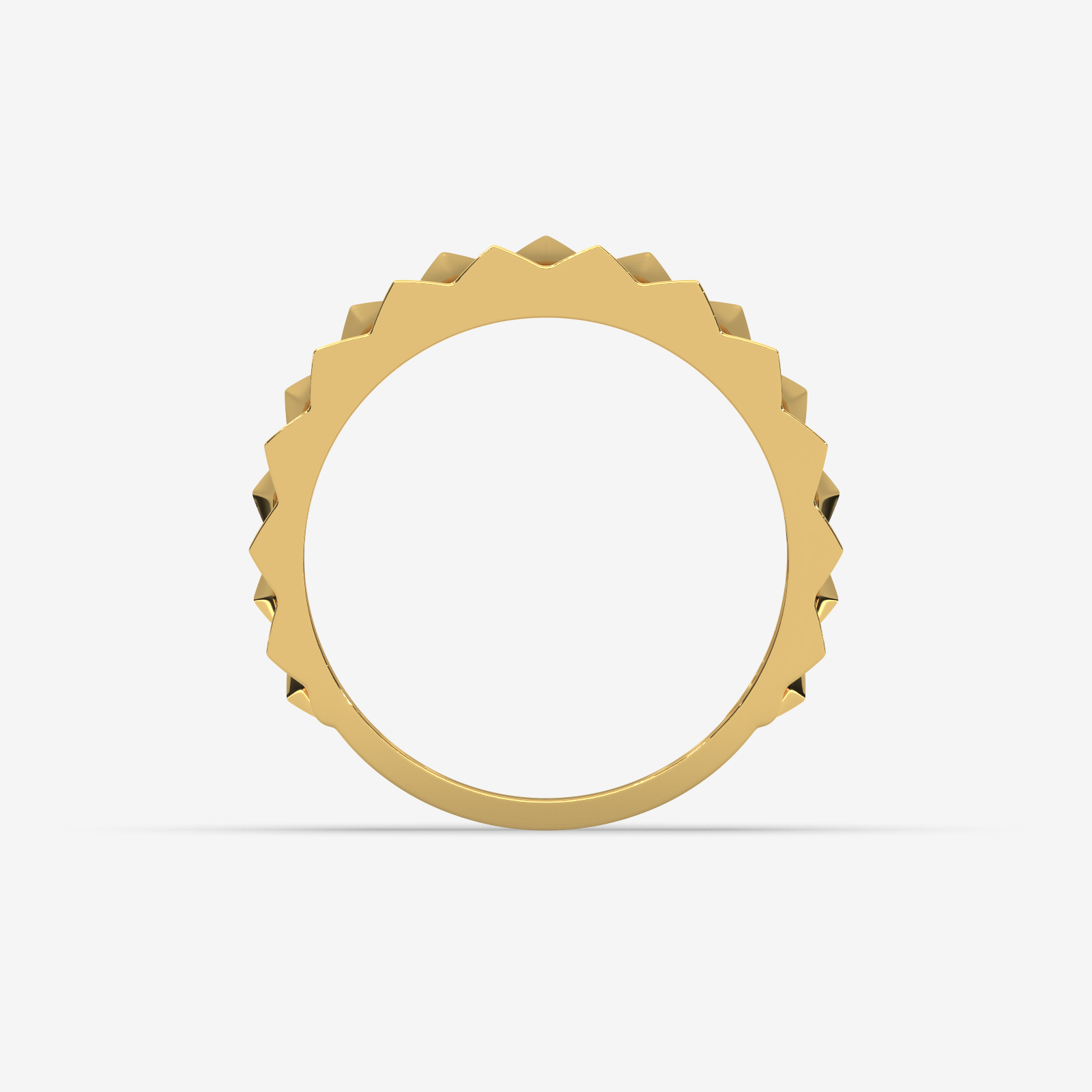 Solid Gold Sculptural Band Ring | Bold Geometric Statement Ring for Men & Women