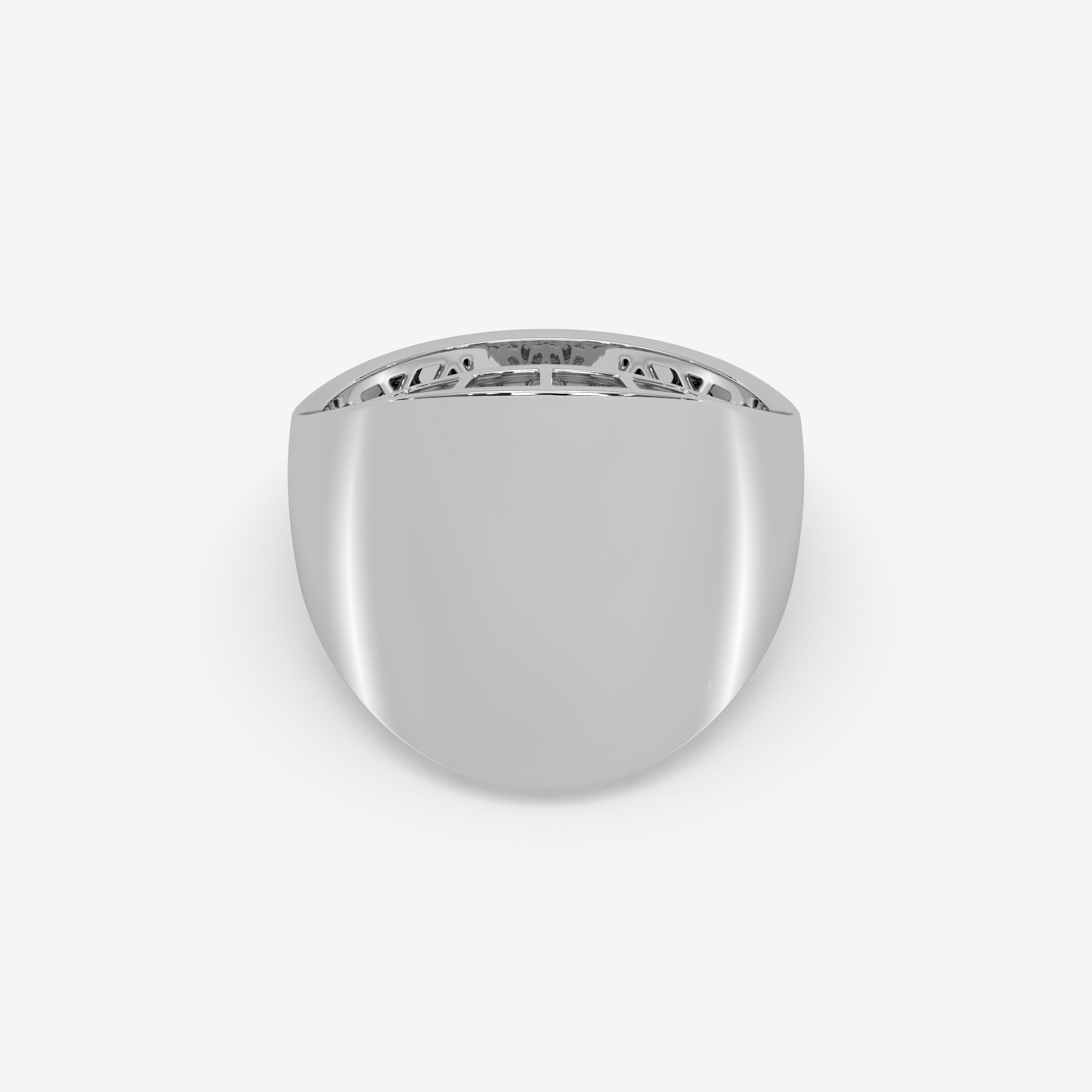 Unisex Solid Gold Chunky Dome Ring | Bold Polished Statement Band