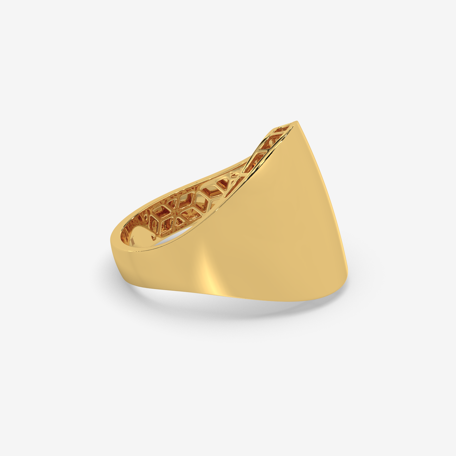 Unisex Solid Gold Chunky Dome Ring | Bold Polished Statement Band