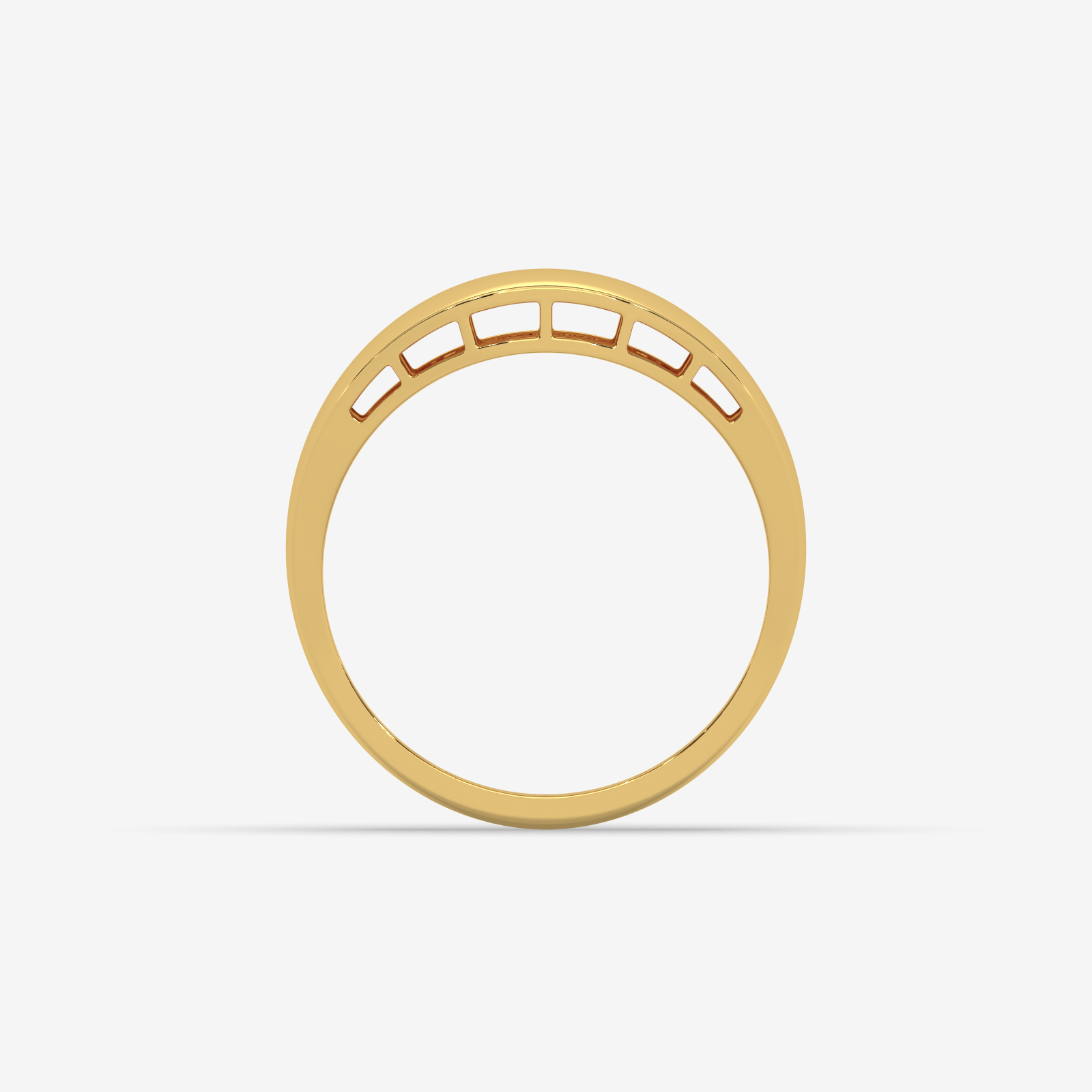 Unisex Solid Gold Chunky Dome Ring | Bold Polished Statement Band
