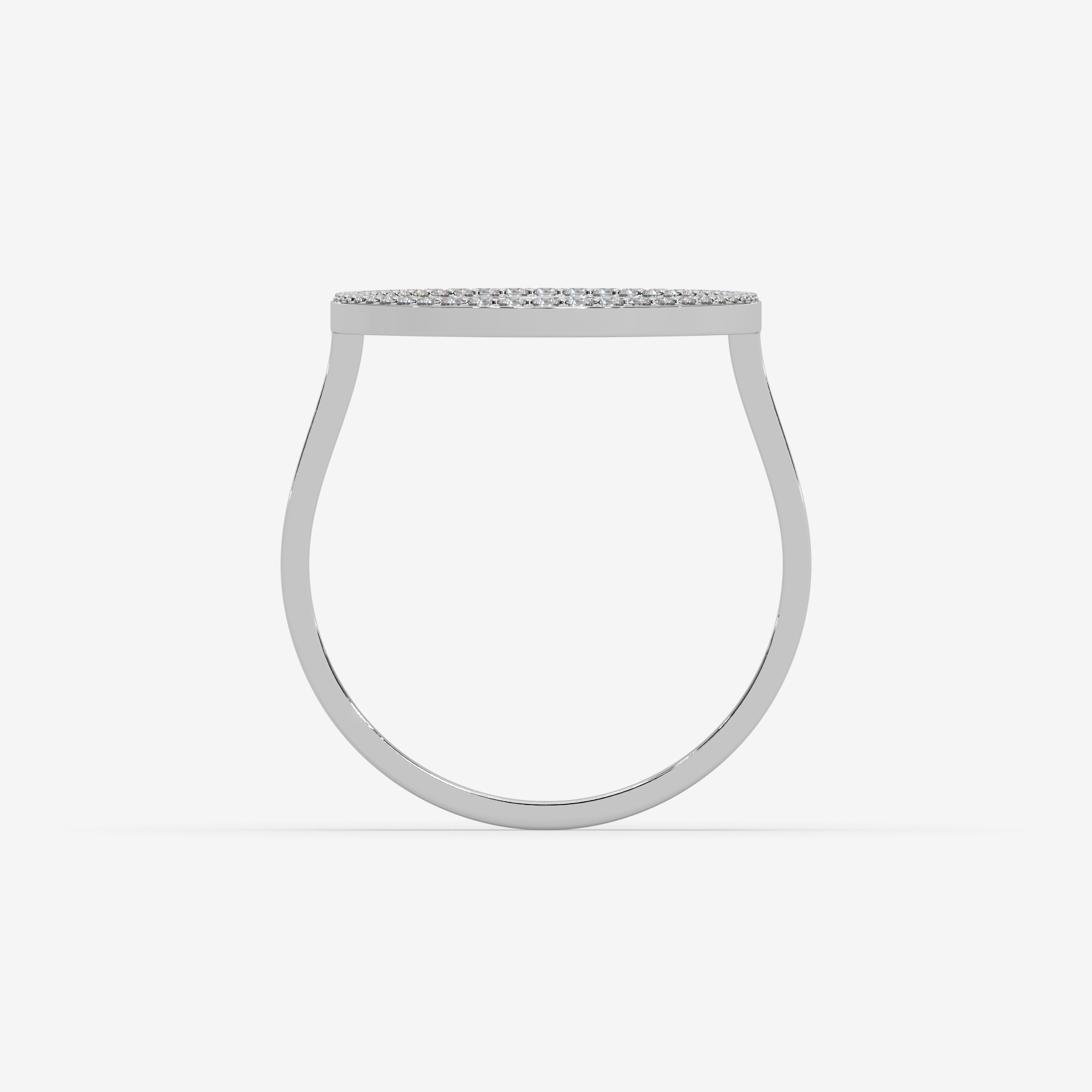 Solid Gold Modern Open Oval Diamond Ring | Sculptural Fine Jewelry for Women