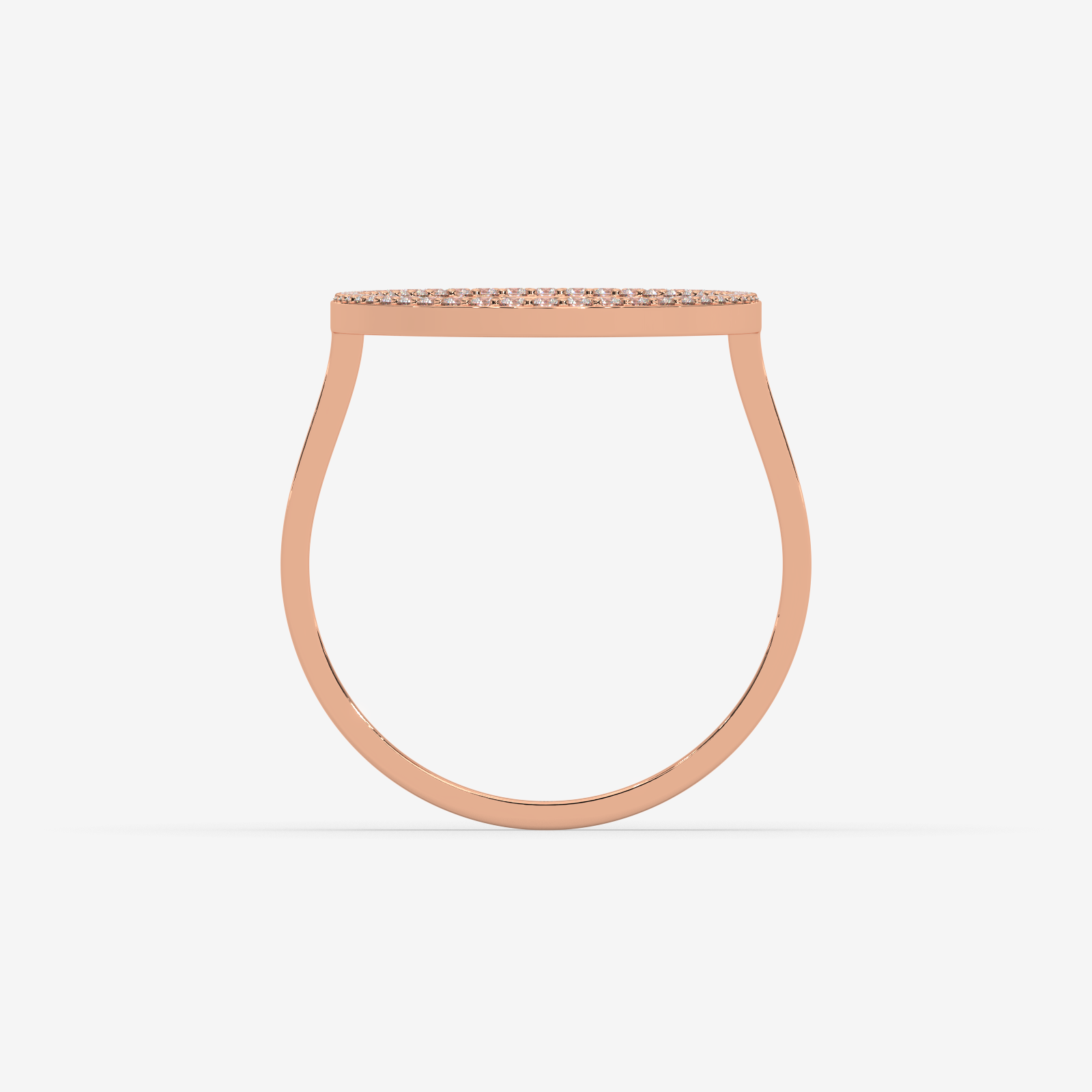 Solid Gold Modern Open Oval Diamond Ring | Sculptural Fine Jewelry for Women