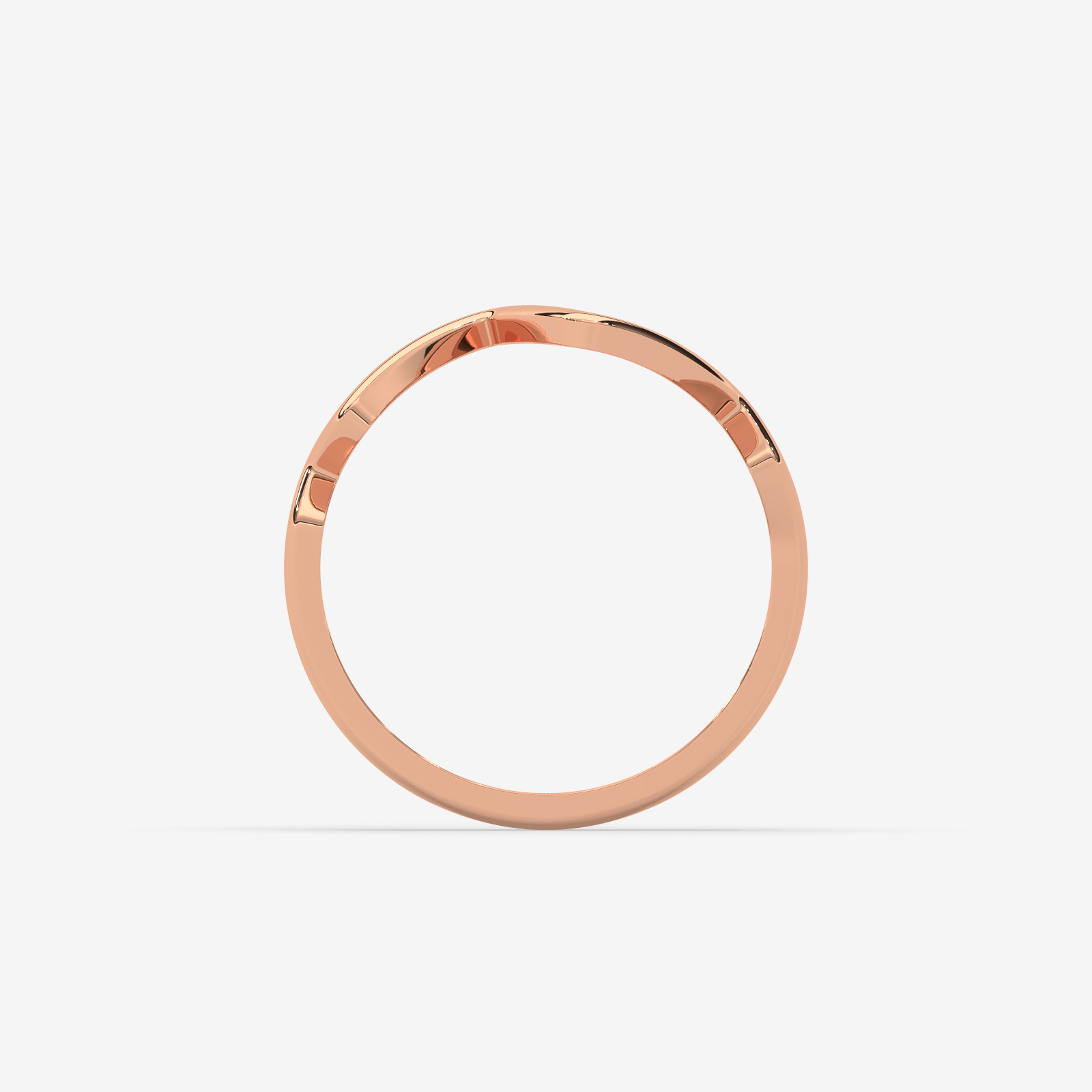 Solid Gold Zig Zag Statement Ring | Minimalist Geometric Chevron Band for Women