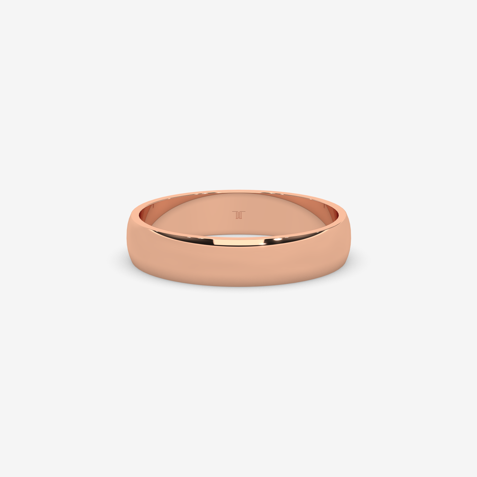 18K Solid Gold Dome Ring | Unisex Comfort-Fit High-Polished Wedding Band