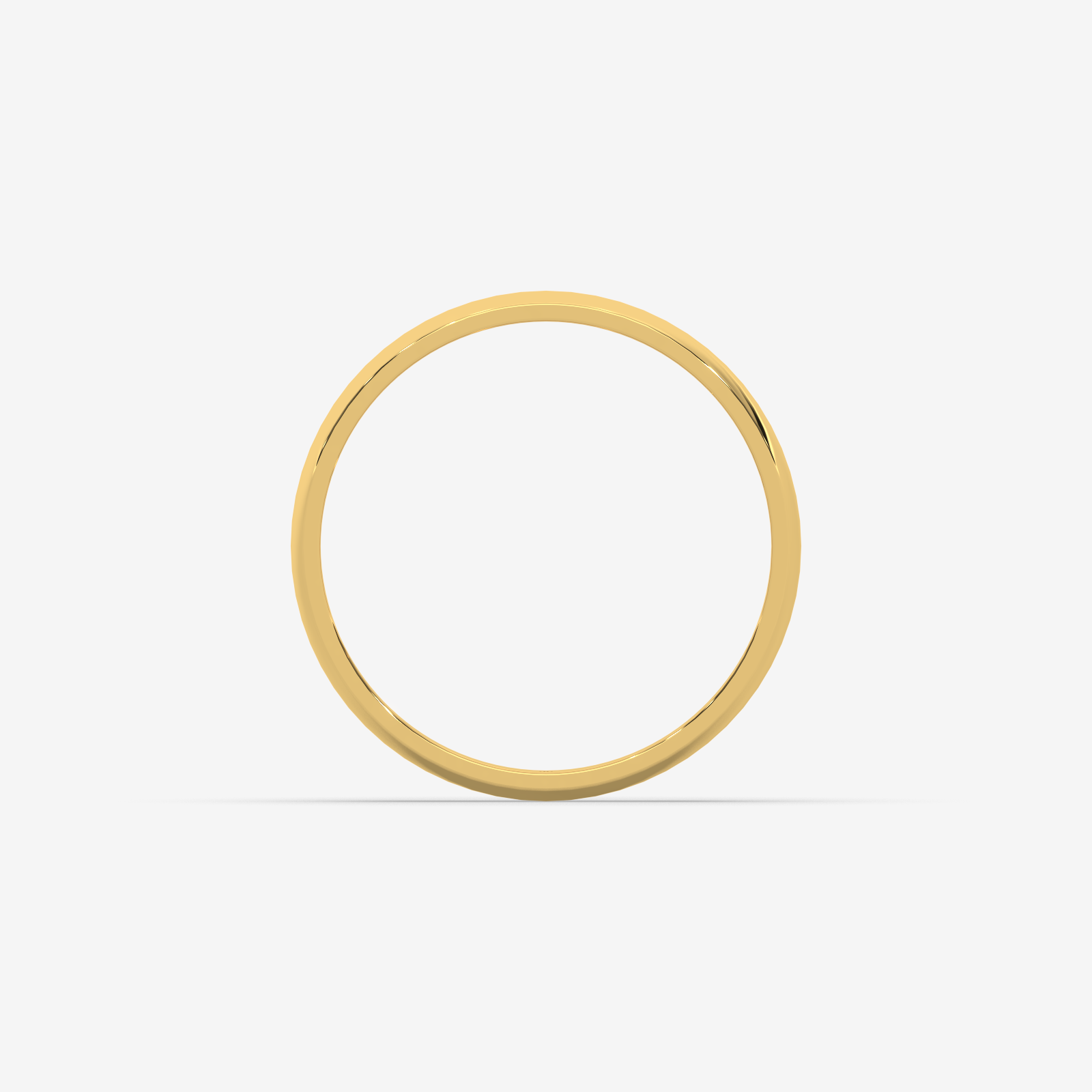 18K Solid Gold Dome Ring | Unisex Comfort-Fit High-Polished Wedding Band