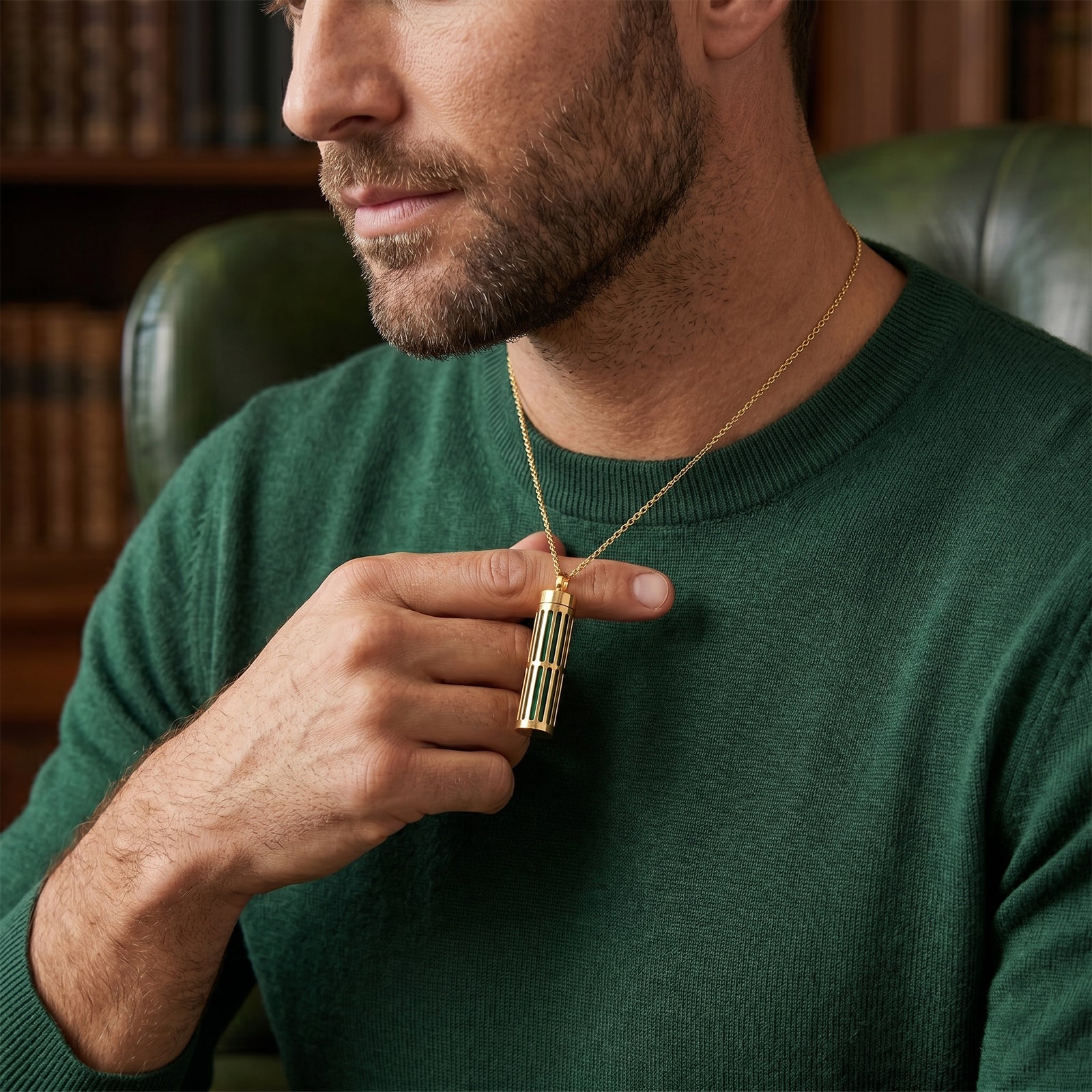 18k Gold Aromatherapy Pendant Necklace | Luxury Scent Diffuser