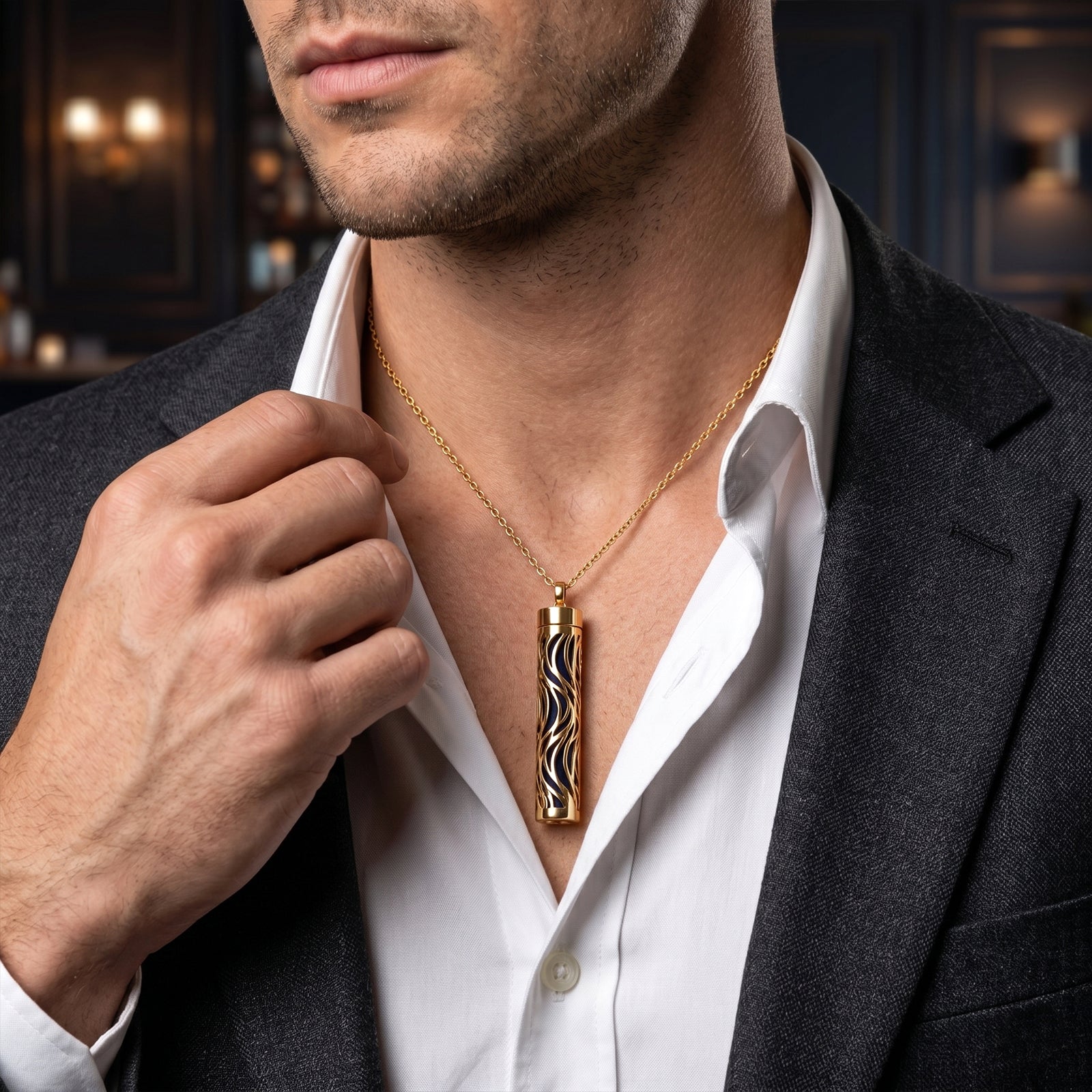 18k Gold Aromatherapy Pendant Necklace | Luxury Perfume Locket