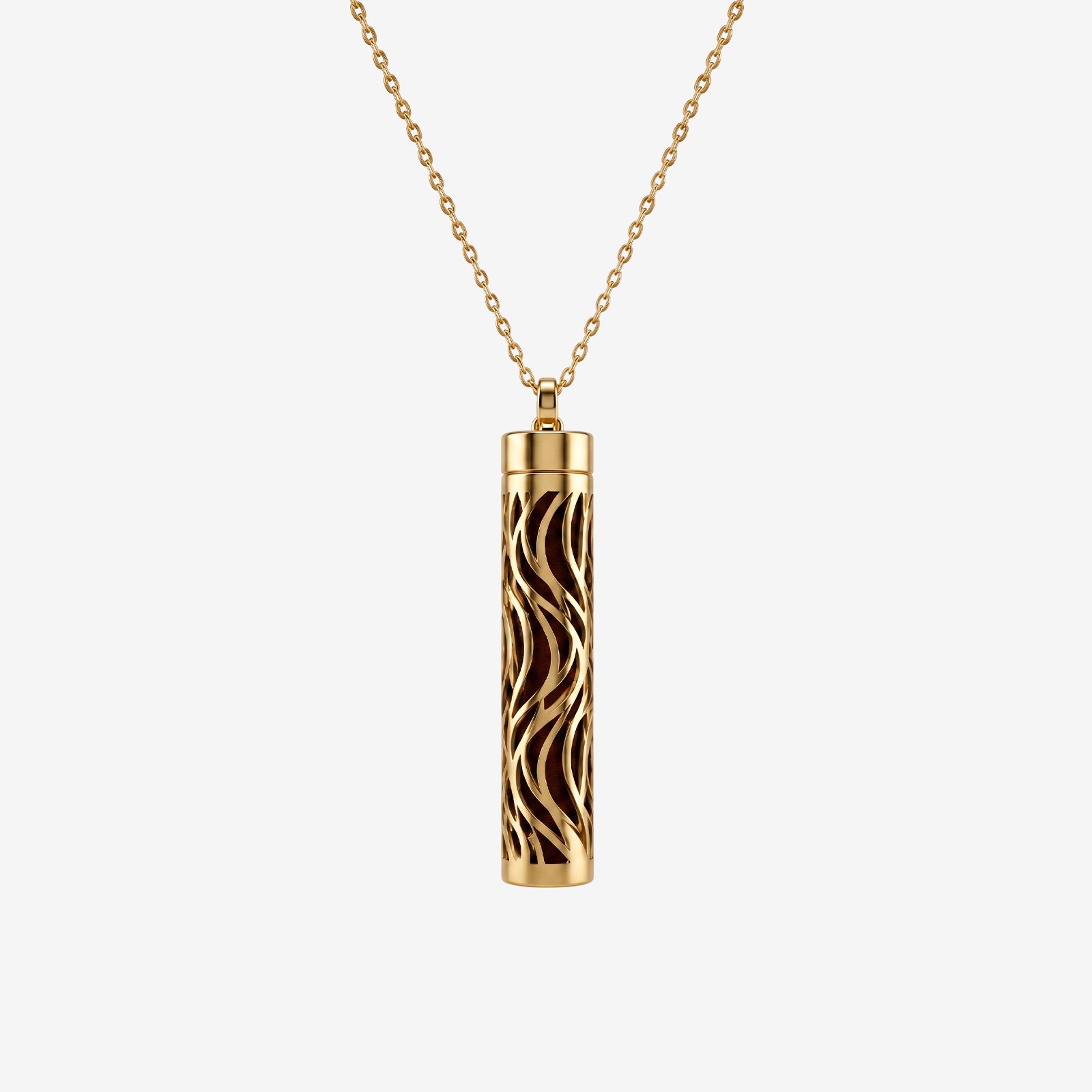 18k Gold Aromatherapy Pendant Necklace | Luxury Perfume Locket