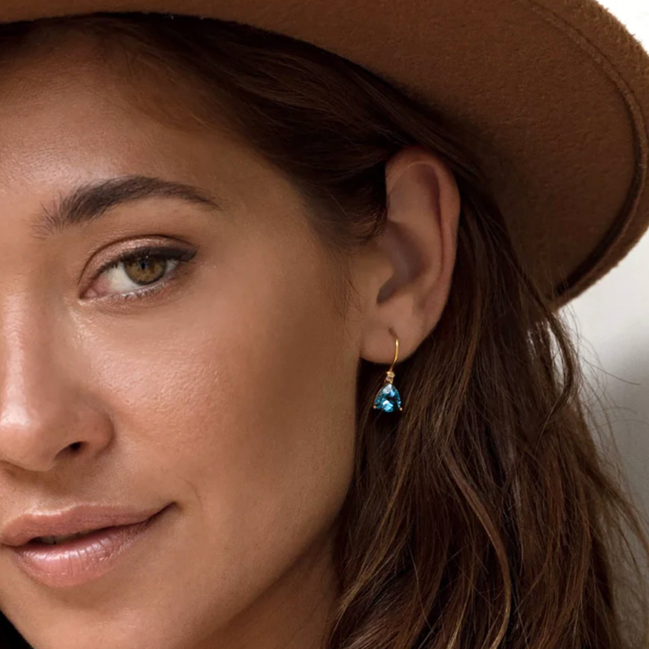 Personalized Birthstone Trillion Drop Earrings | Custom Birthstone Jewelry