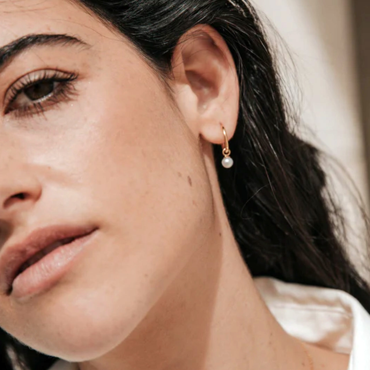 Personalized Birthstone Huggie Hoop Earrings - Dainty Gold Jewelry for Her