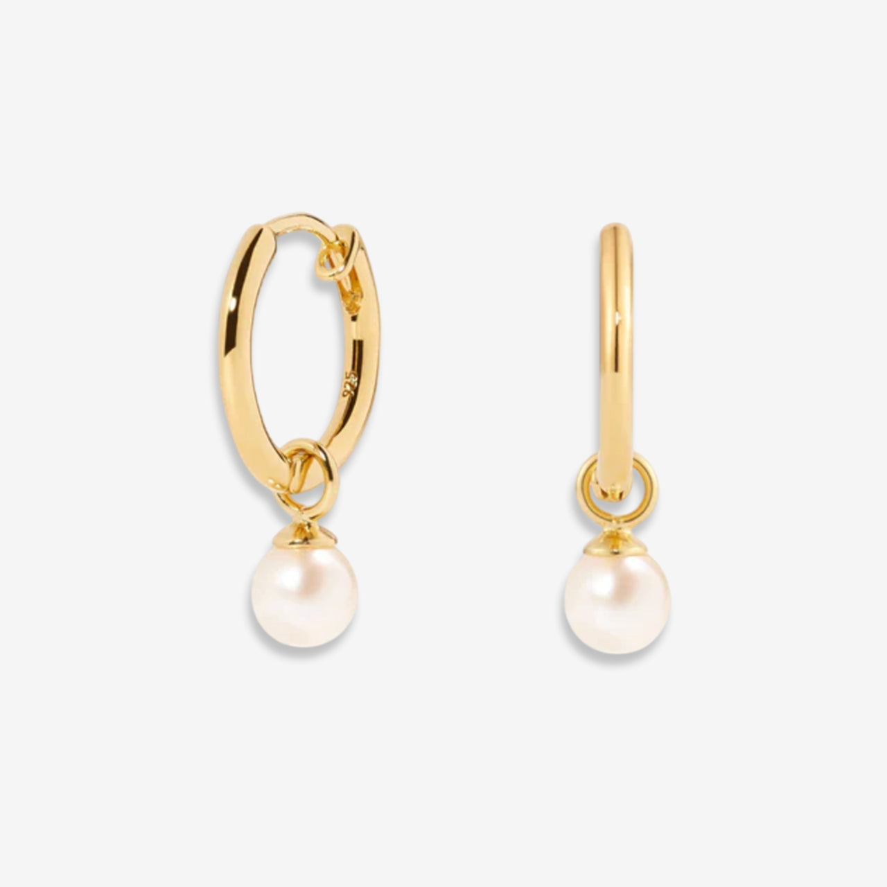 Personalized Birthstone Huggie Hoop Earrings - Dainty Gold Jewelry for Her