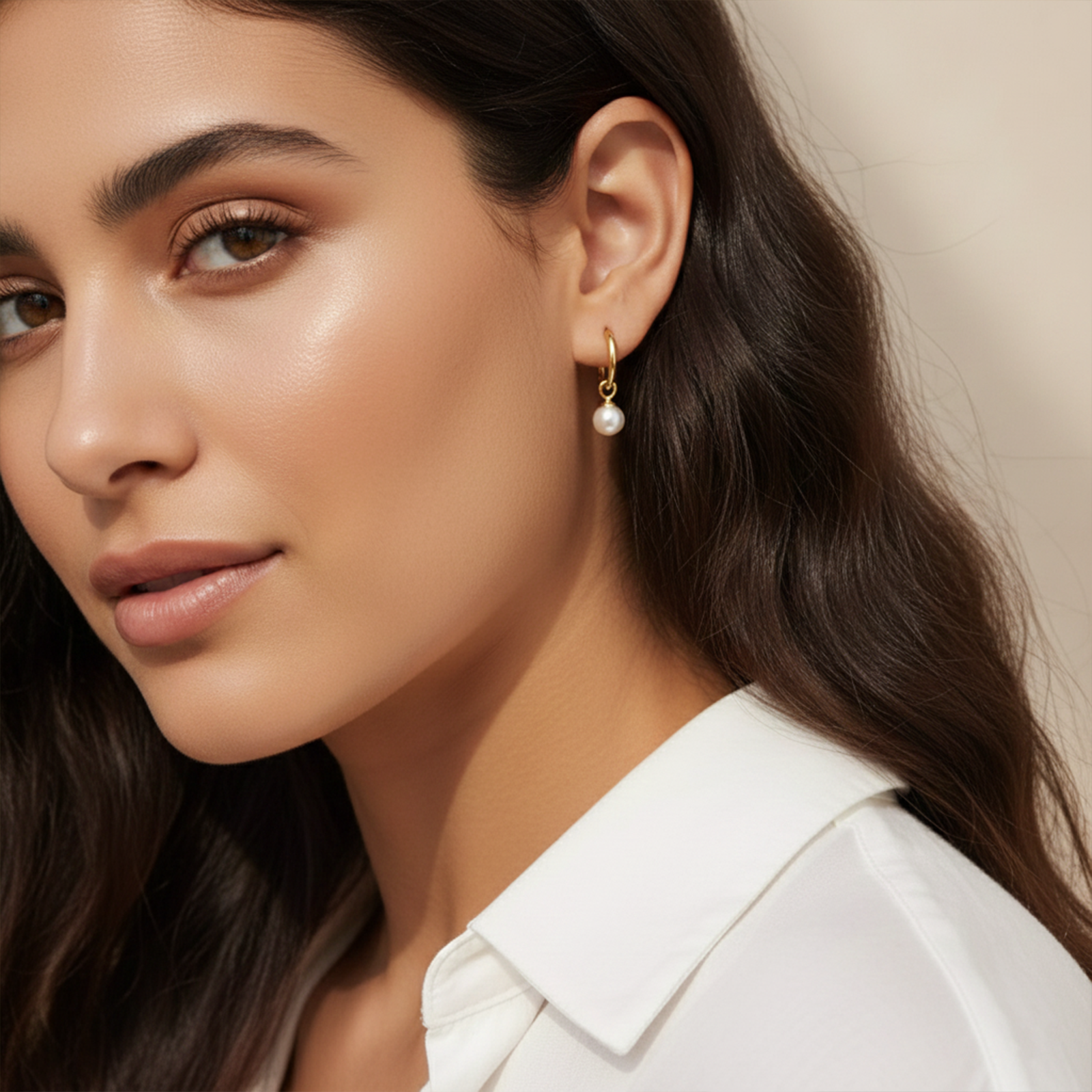 Personalized Birthstone Huggie Hoop Earrings - Dainty 18K Gold Jewelry for Her