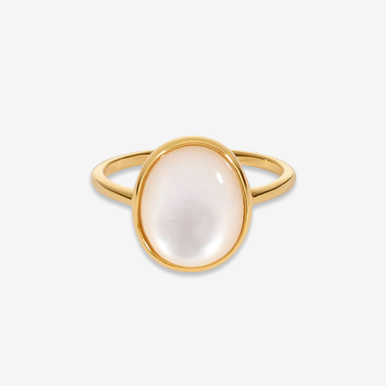 Dainty Oval Birthstone Ring | 18K Gold Birthstone Jewelry