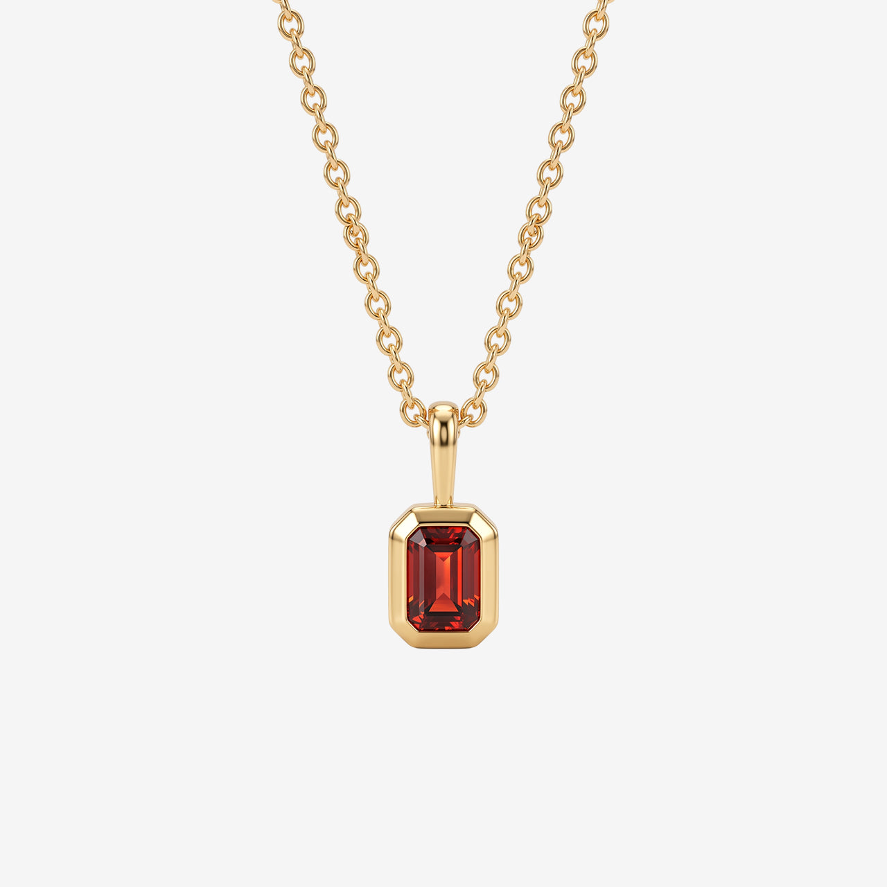 Personalized 18K Gold Pendant for Her | Customizable Birthstone Necklace