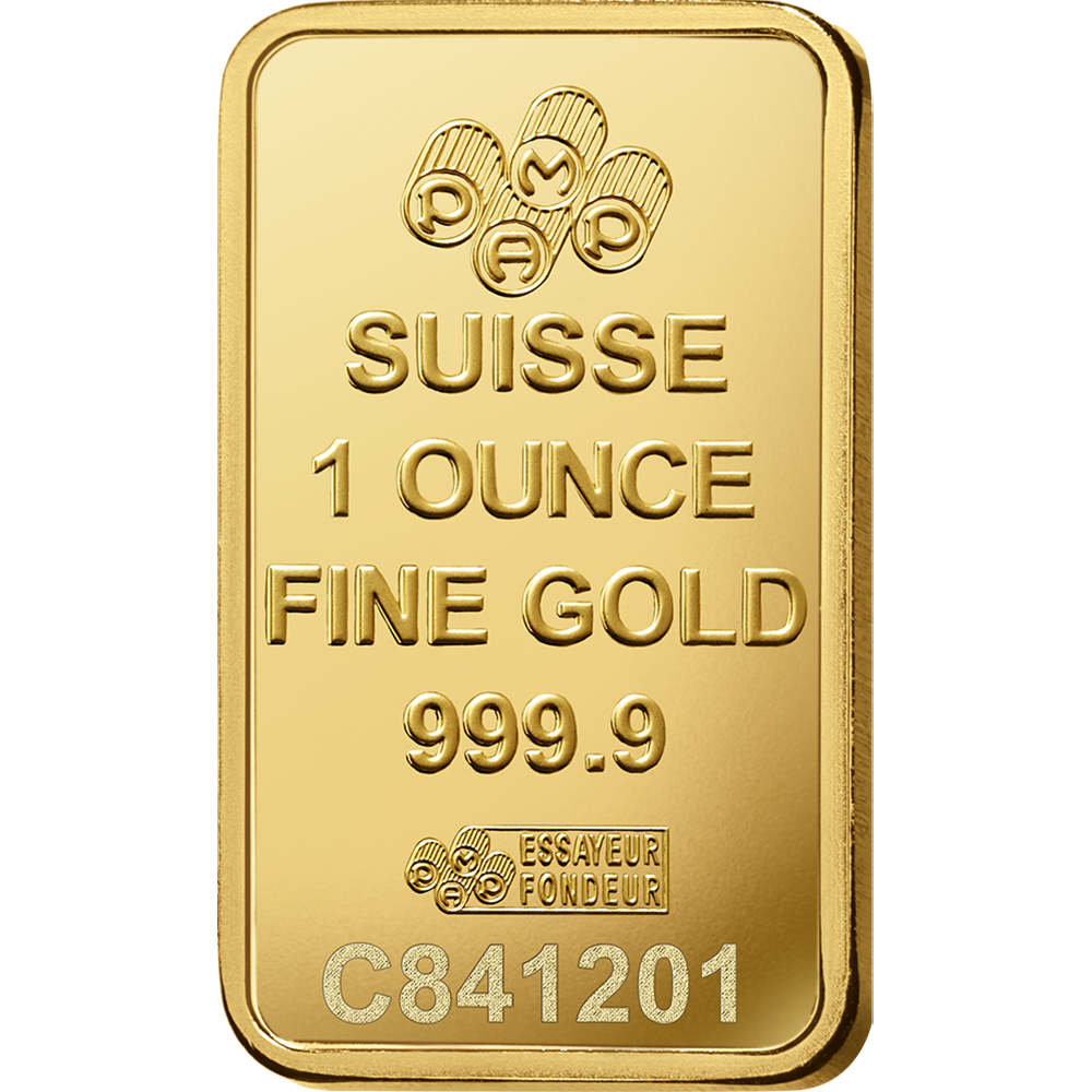1 OUNCE SUISSE PAMP GOLD BAR – 24K (999.9) PURE GOLD – SEALED & CERTIFIED