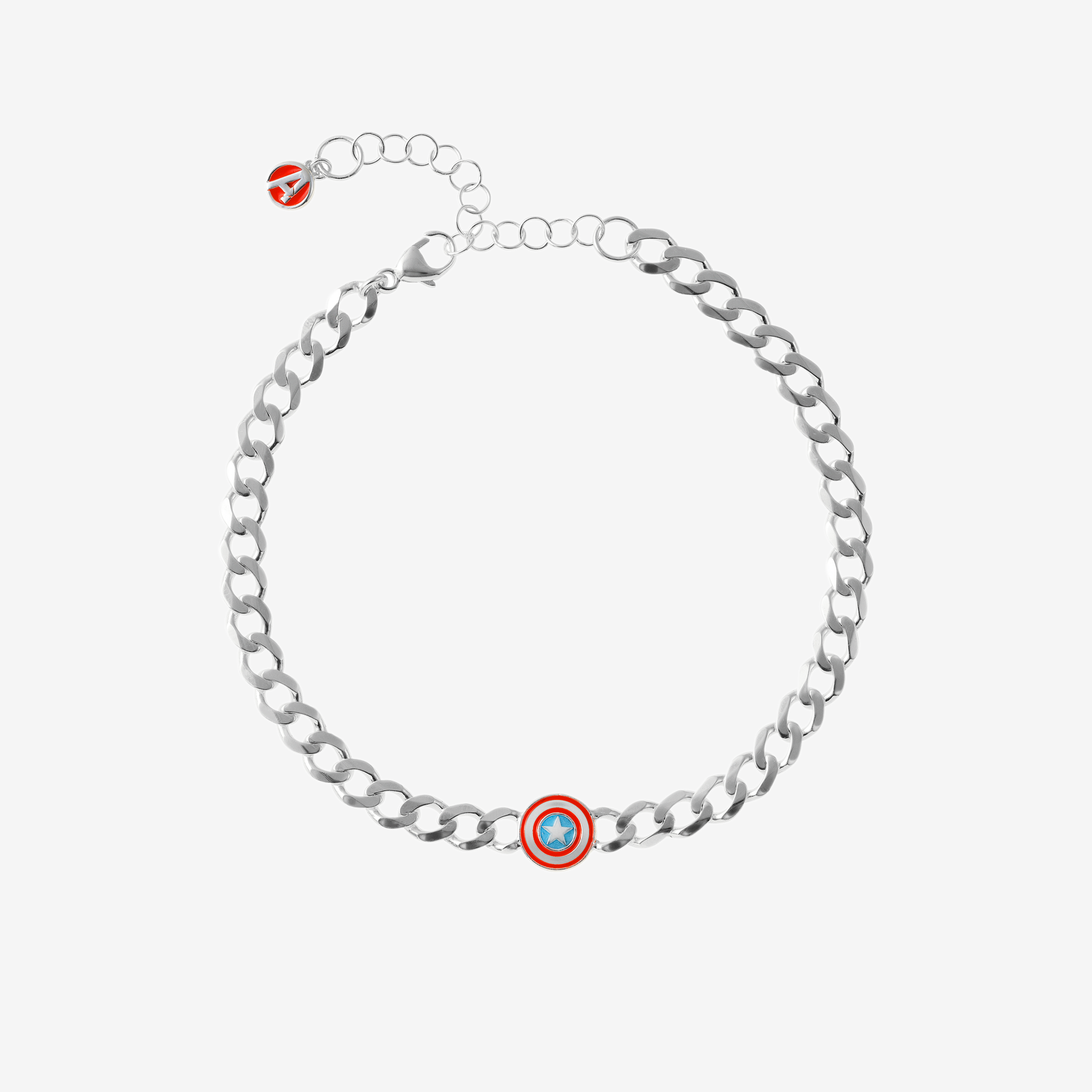 Marvel Captain America Adult Bracelet – 925 Sterling Silver
