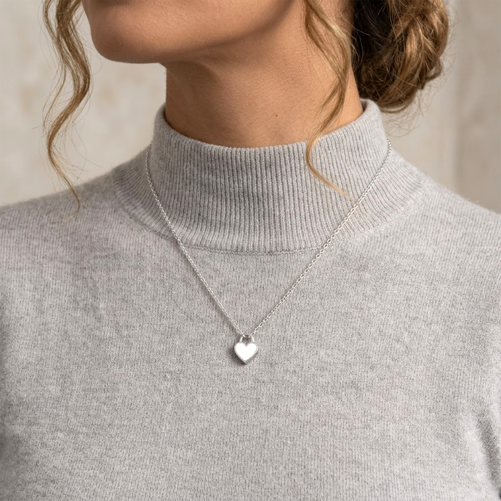 18k Gold Heart Padlock Pendant Necklace | Premium Dainty Jewelry