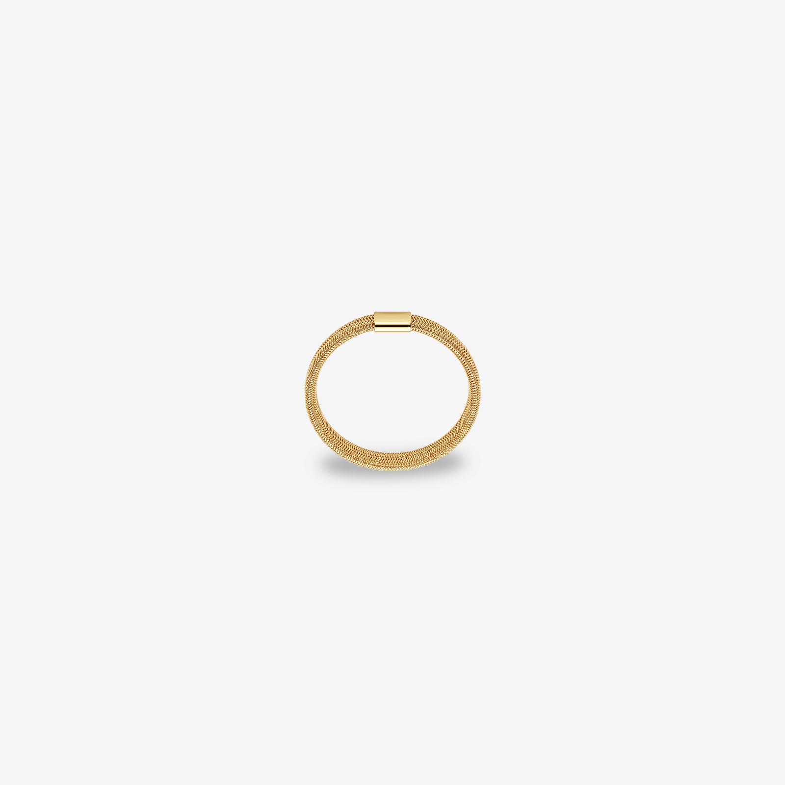 18k Gold Mesh Band Ring | Flexible Gold Statement Ring | GoldFlex Jewellery Collection