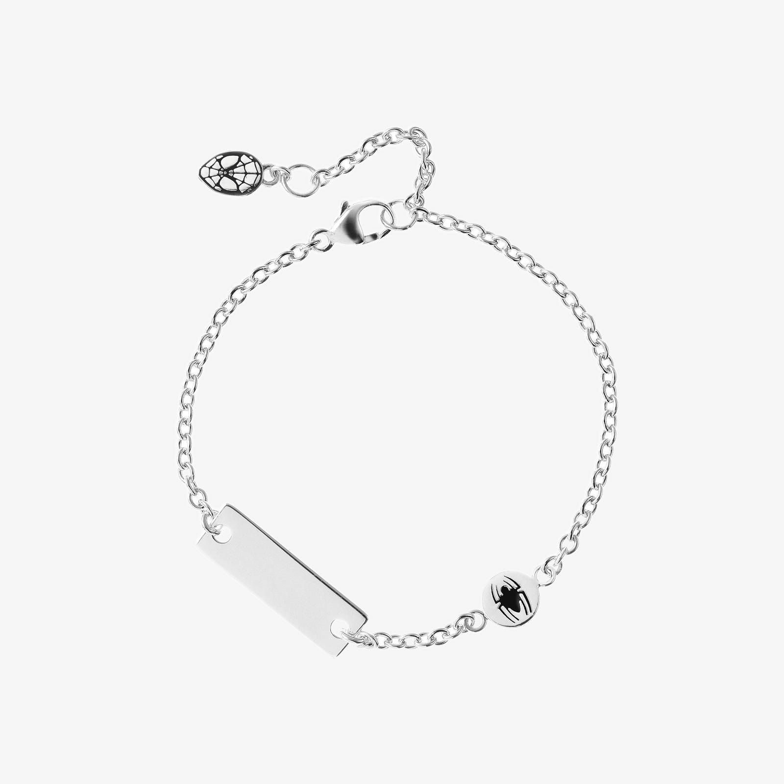 Marvel Spider-Man Kids Bracelet with ID Plate – 925 Sterling Silver