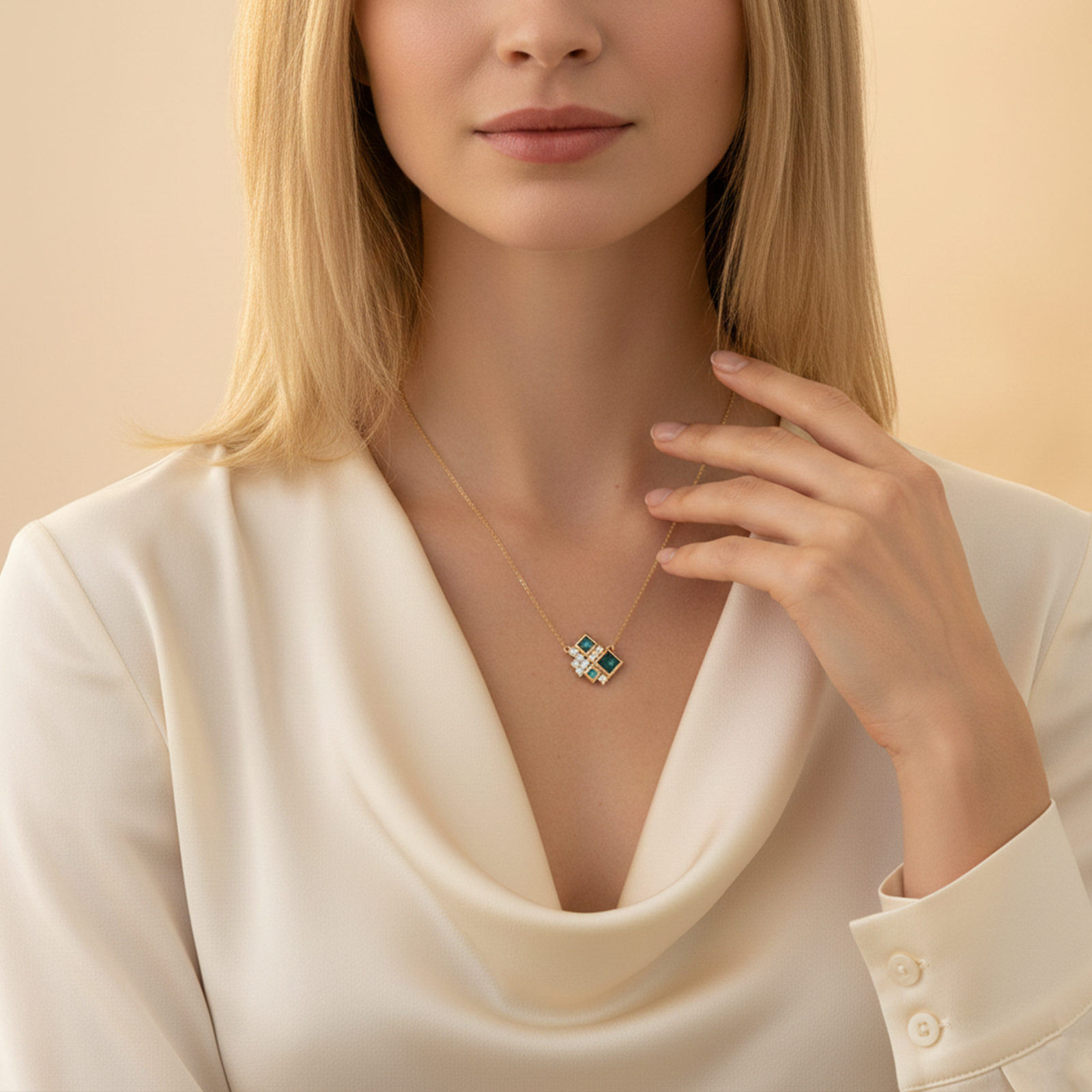 Personalized Birthstone 18K Gold Cluster Necklace | Custom Birthstone Jewelry