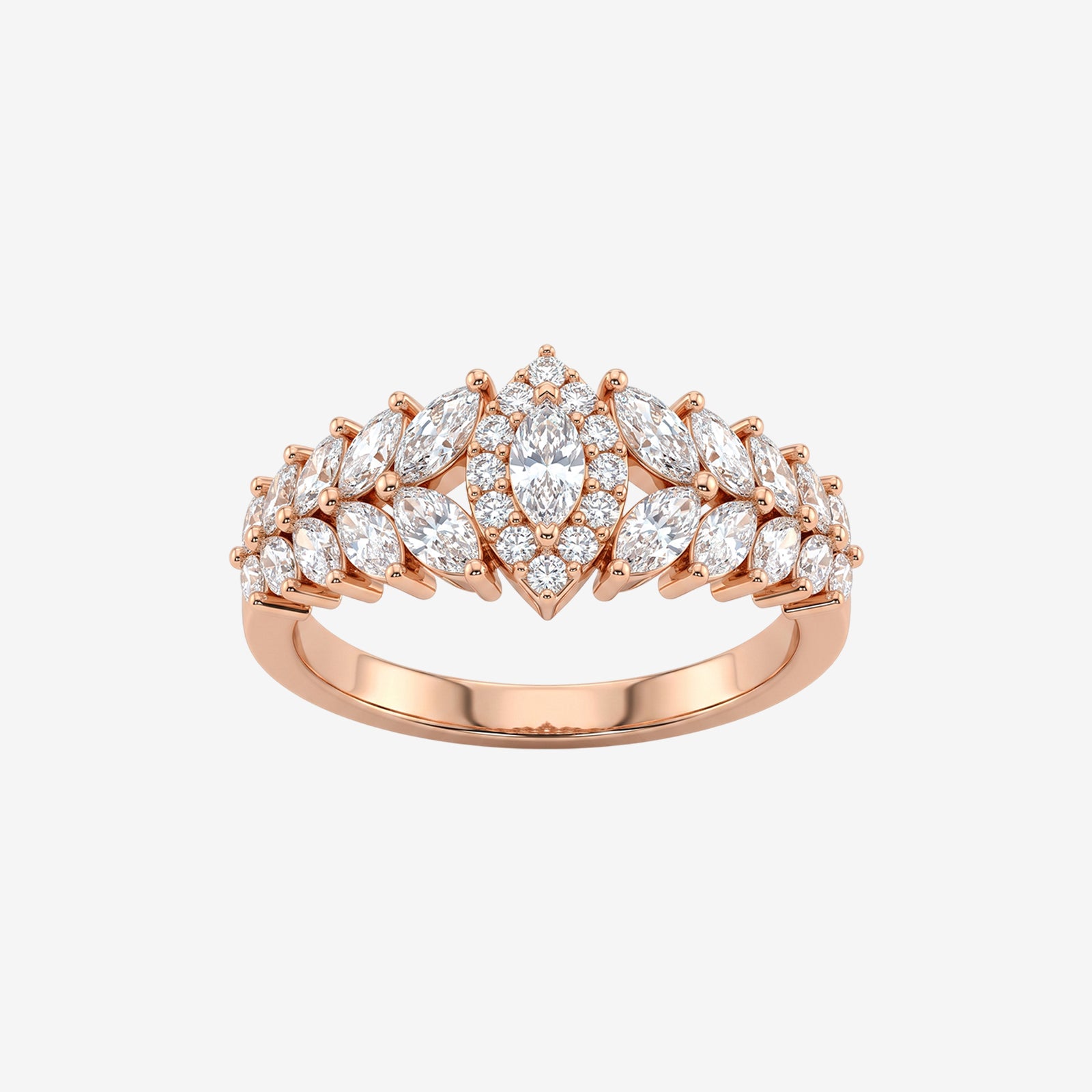 18k Gold Marquise Cluster Diamond Ring | Imperial Marquise Cluster Diamond Ring
