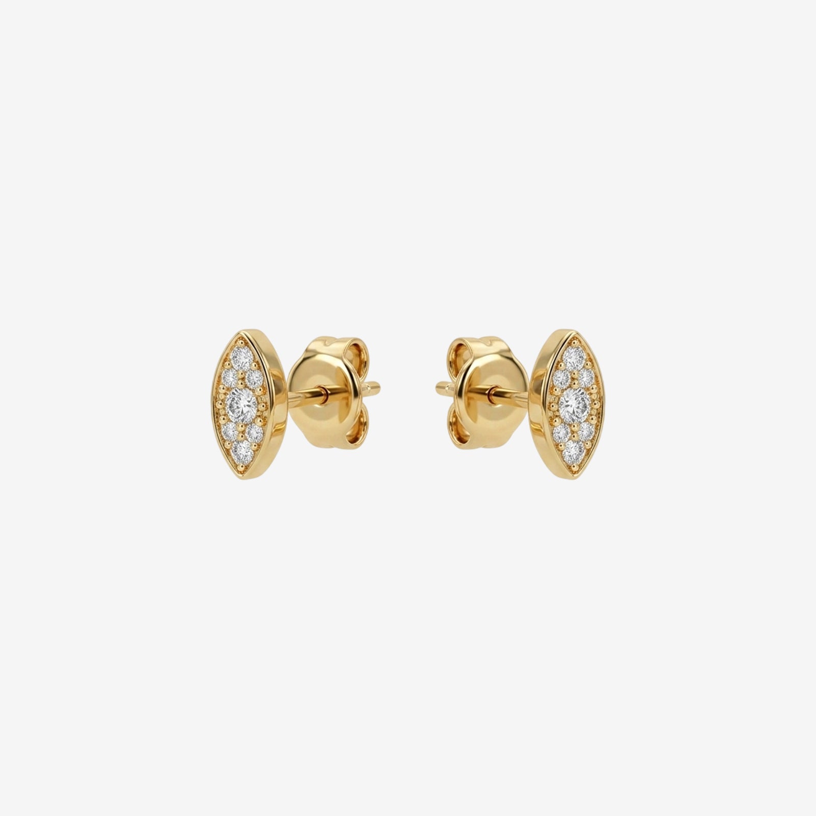 Celestial Marquise Diamond Earring Set | 18k Solid Gold Trio