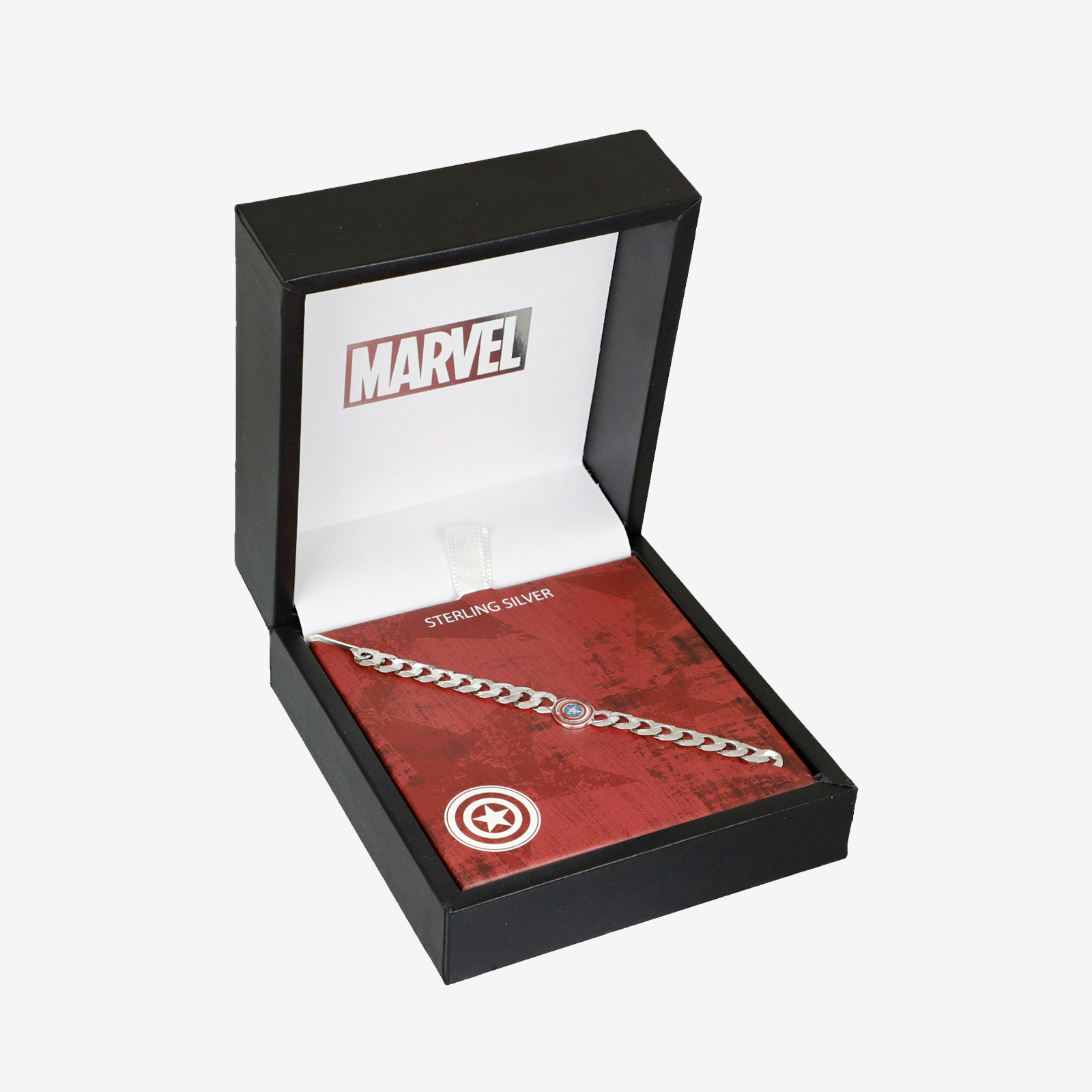 Marvel Captain America Adult Bracelet – 925 Sterling Silver