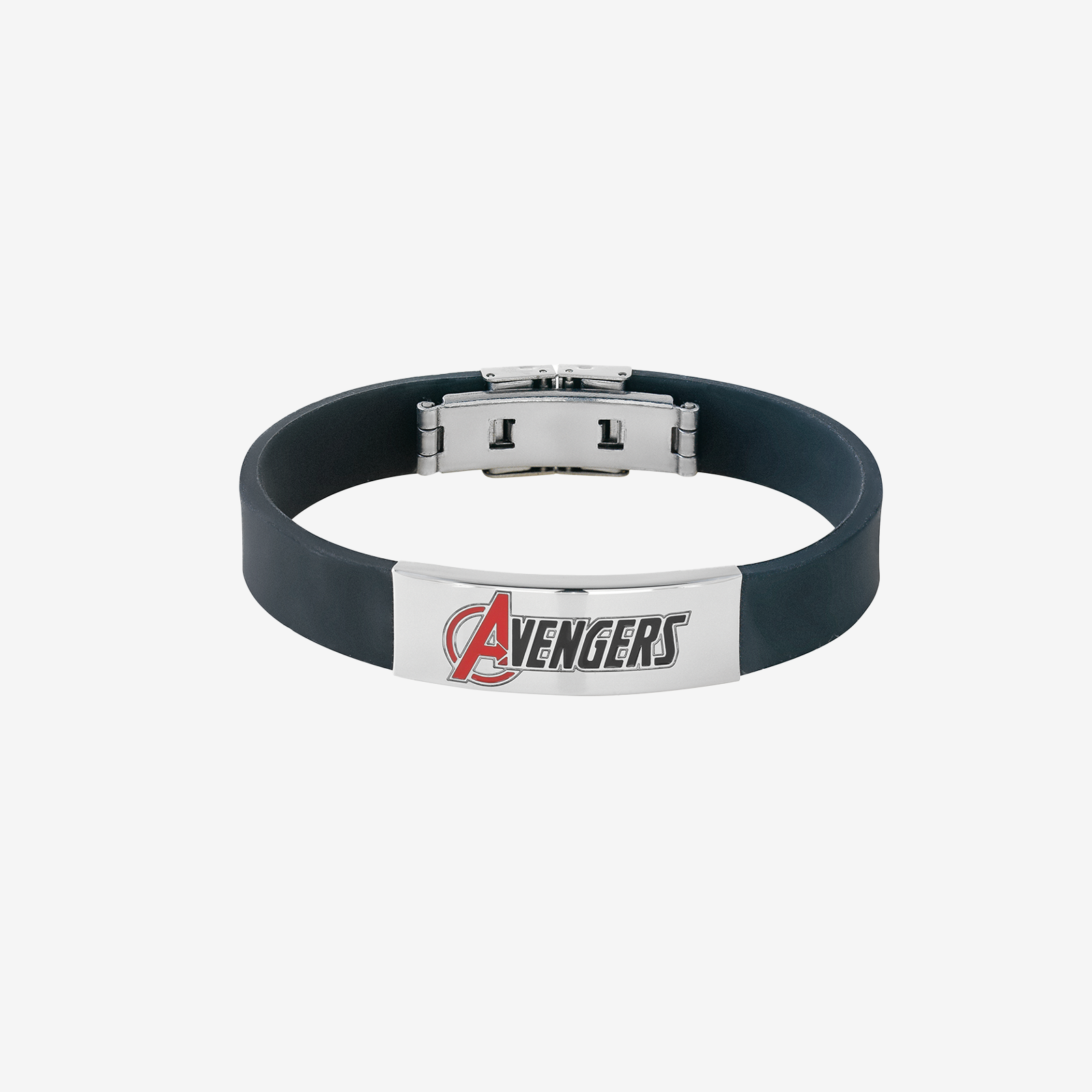 Marvel Avengers Leather Bracelet – Stainless Steel, Adult Size