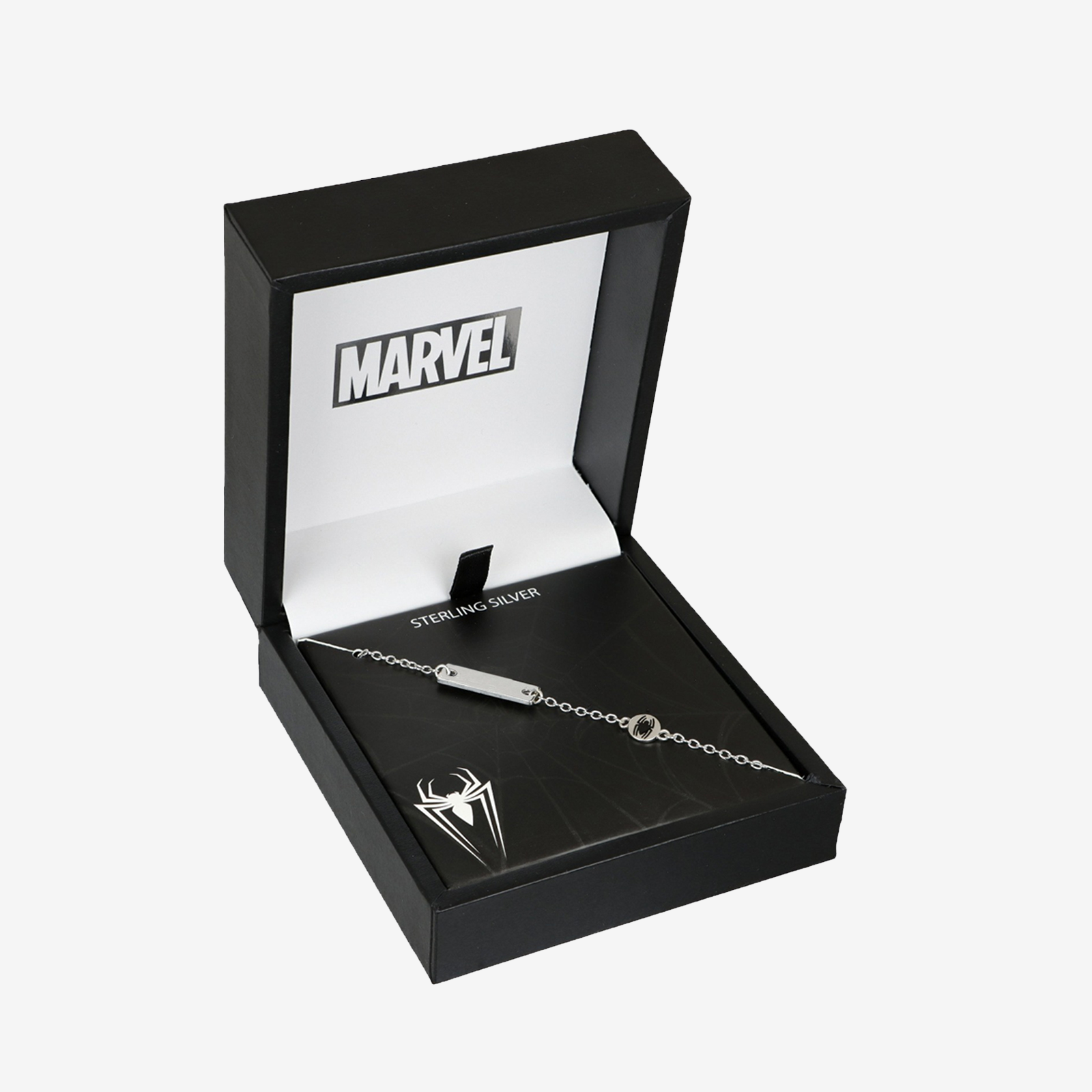 Marvel Spider-Man Kids Bracelet with ID Plate – 925 Sterling Silver