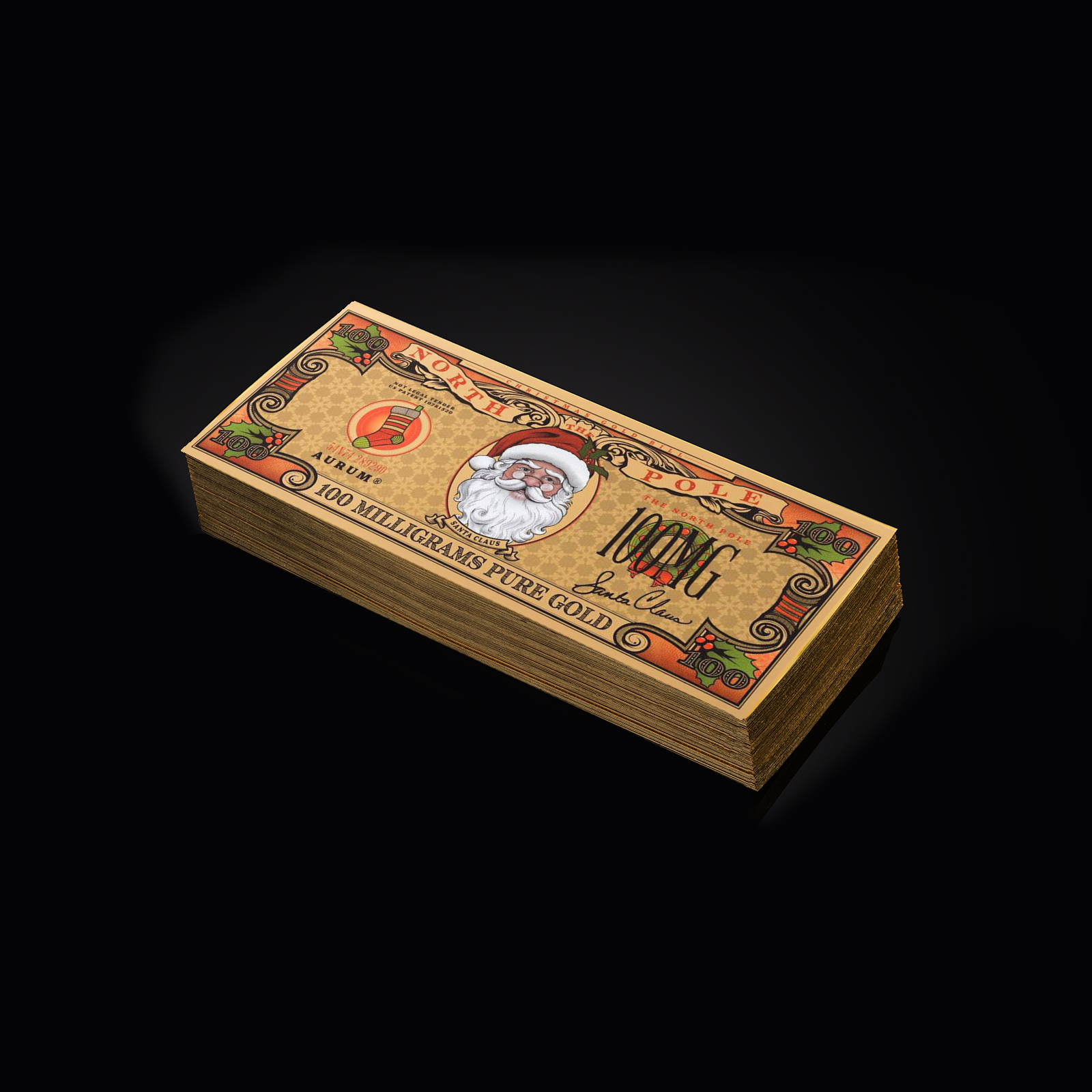 Christmas Santa’s 24K Gold Note Limited Edition Souvenir