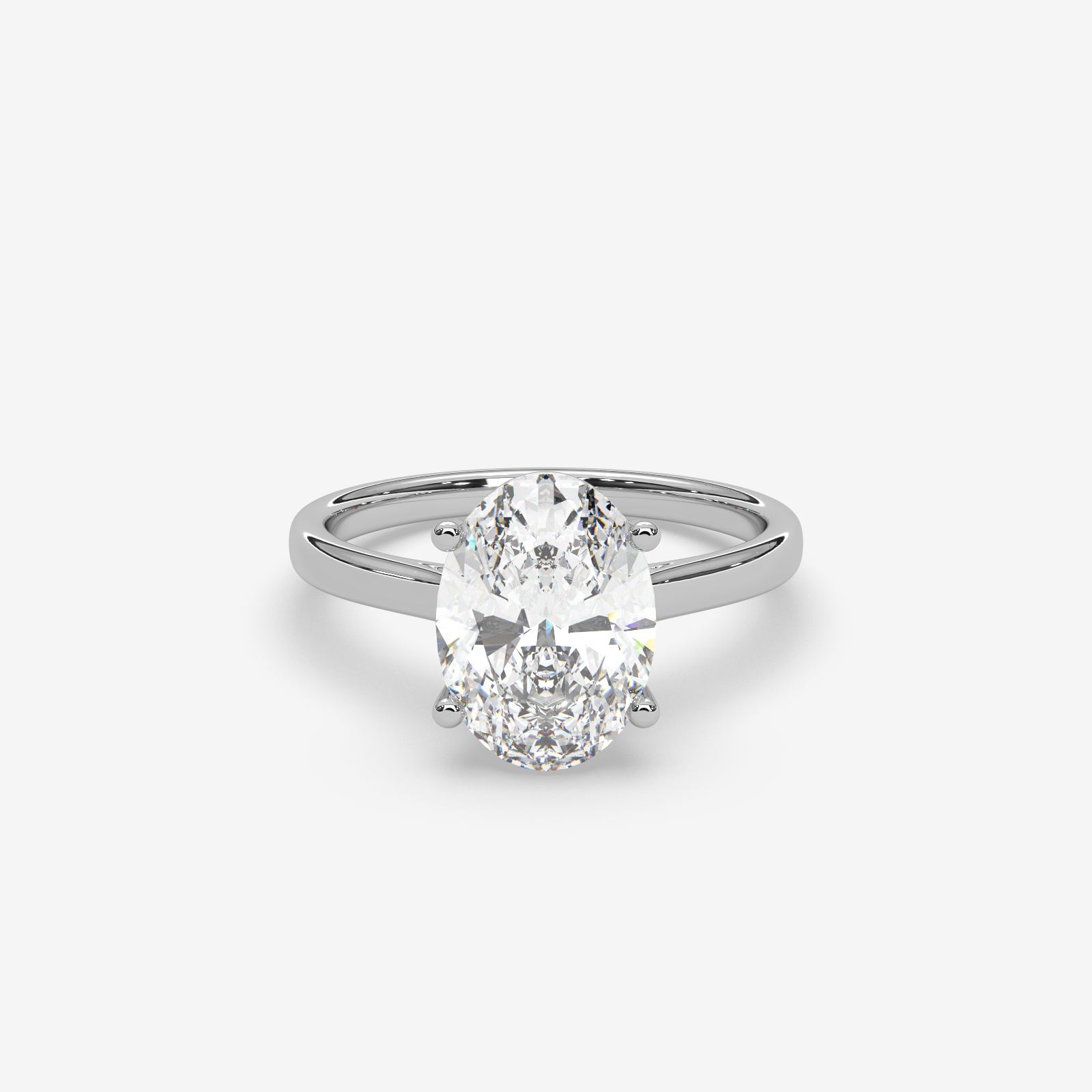 Solid Gold Oval Cut Solitaire Diamond Engagement Ring | Handcrafted Fine Jewellery