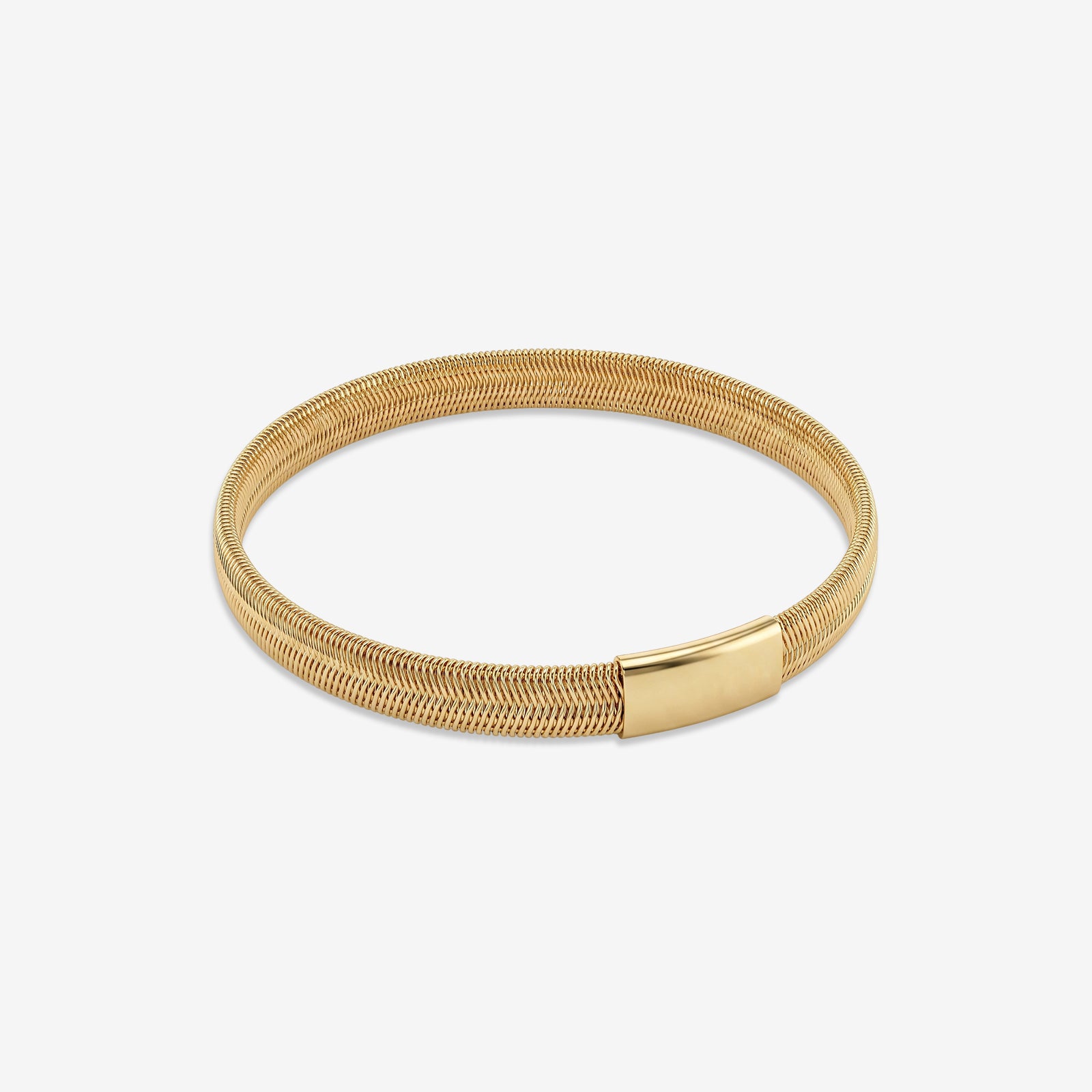 GoldFlex 18k Gold Mesh Bracelet | Flexible Luxury Bangle for Women