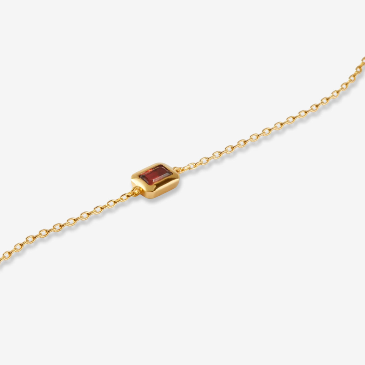 Dainty Birthstone Bracelet - 18K Gold