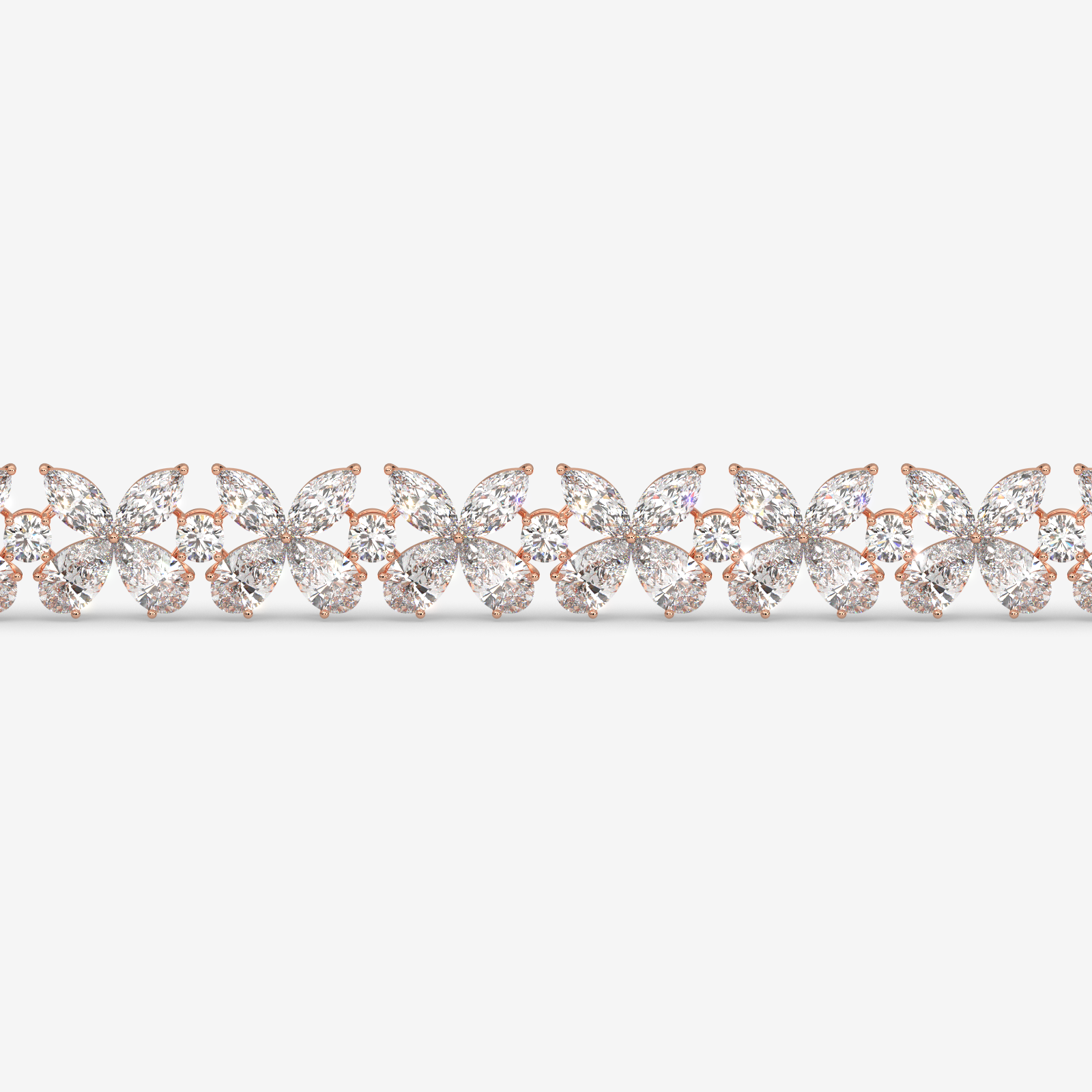 18K Gold Floral Diamond Bracelet