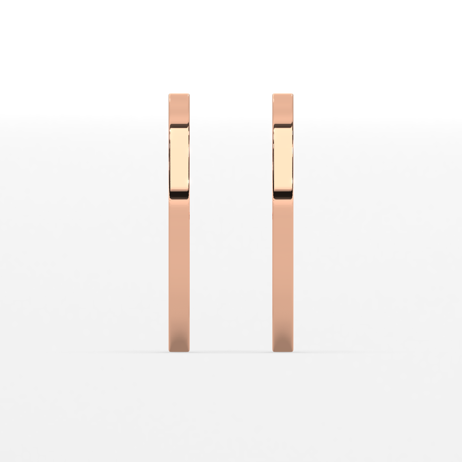 18K Gold Curved Bar Stud Earrings | Modern Minimalist Jewelry