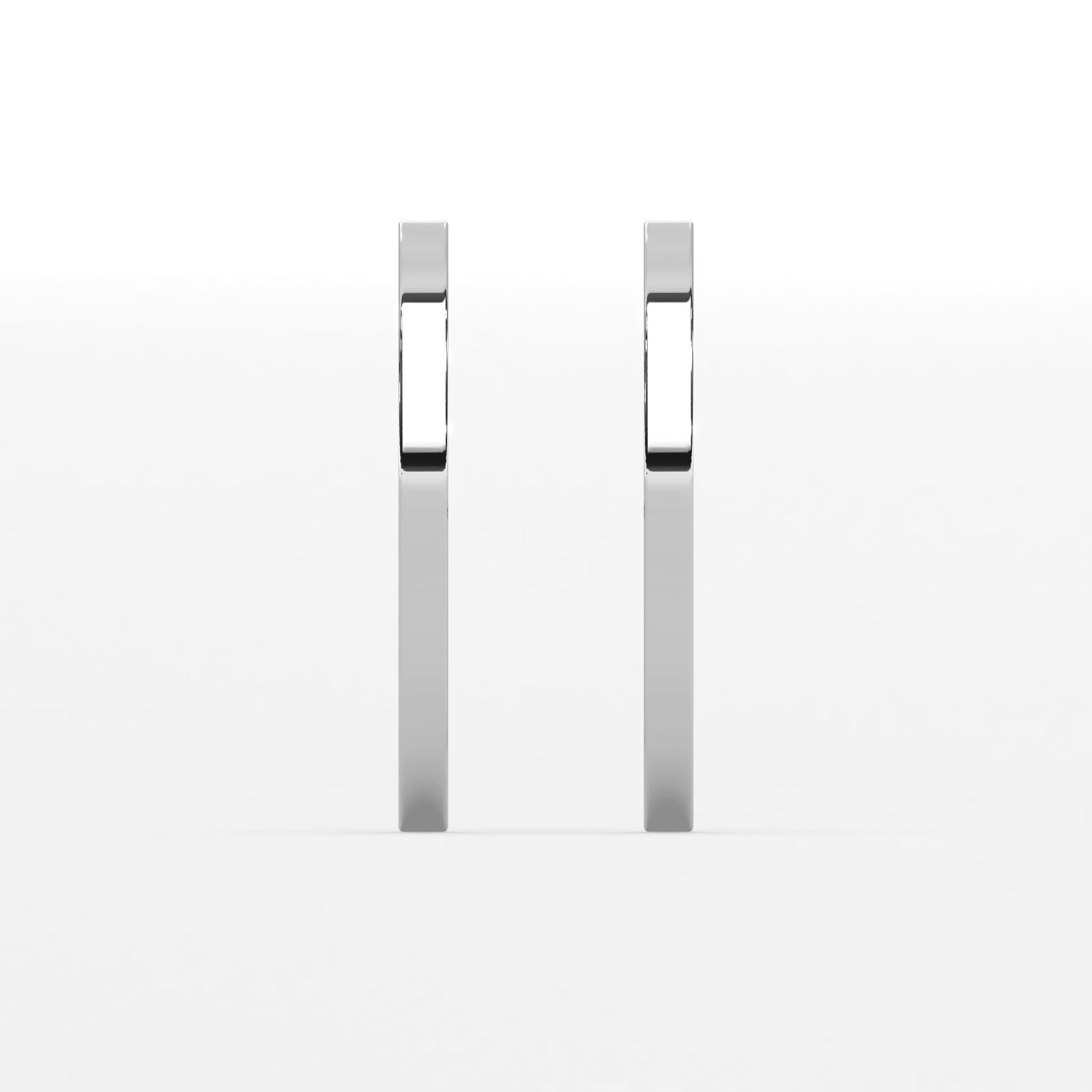18K Gold Curved Bar Stud Earrings | Modern Minimalist Jewelry