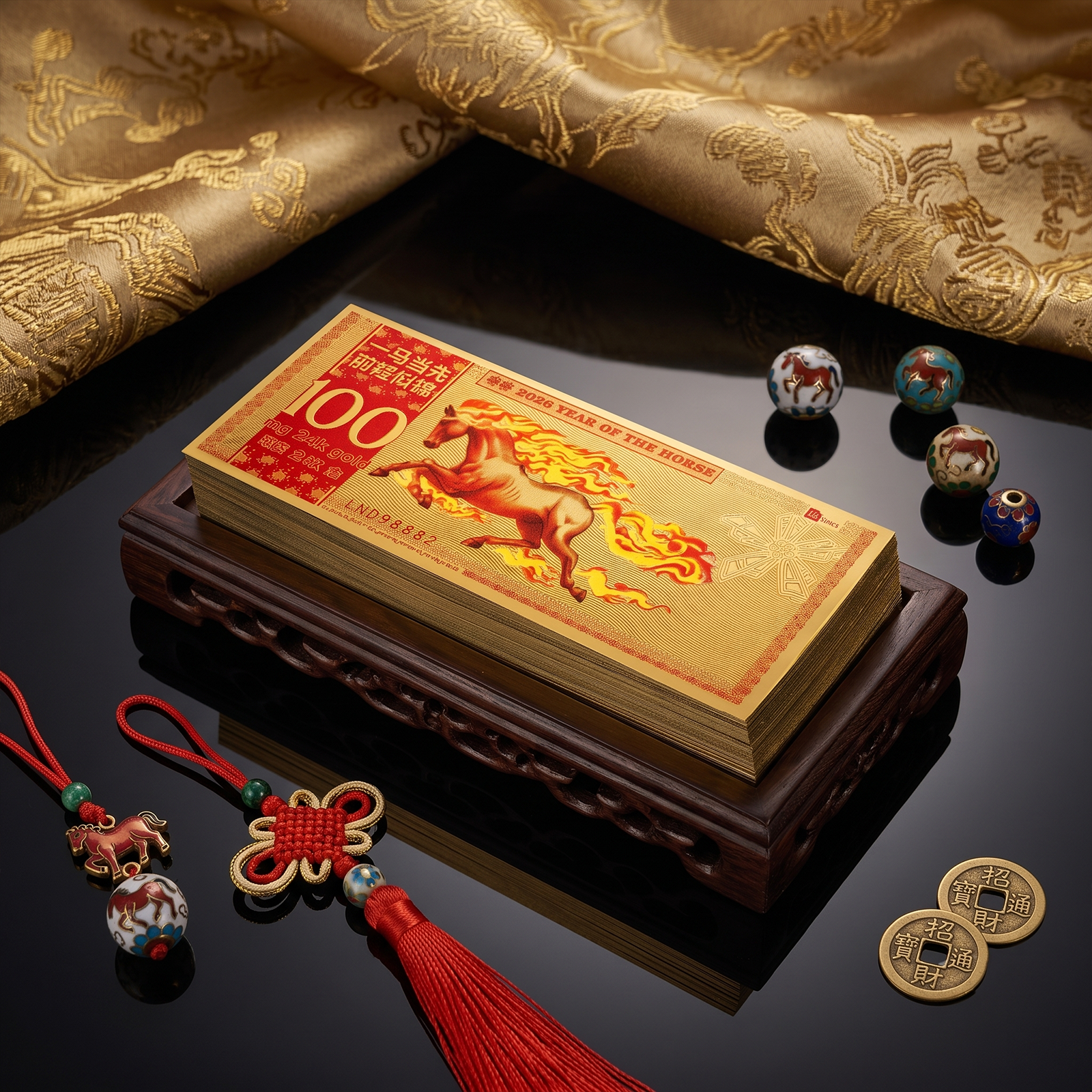 2026 Year of the Horse - 24K Gold Note Souvenir