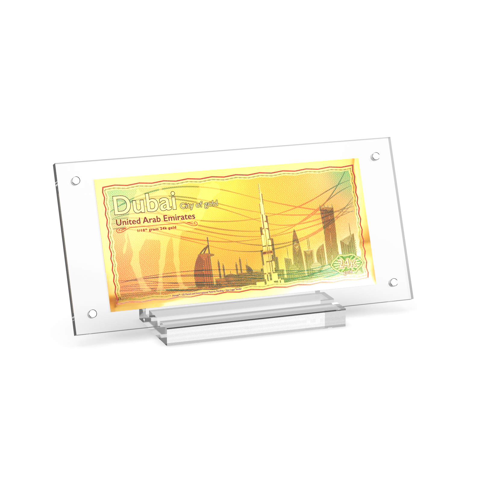 DUBAI'S FIRST GOLD NOTE SOUVENIR
