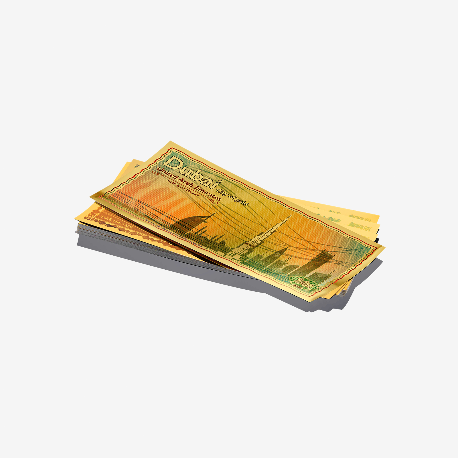 DUBAI'S FIRST GOLD NOTE SOUVENIR