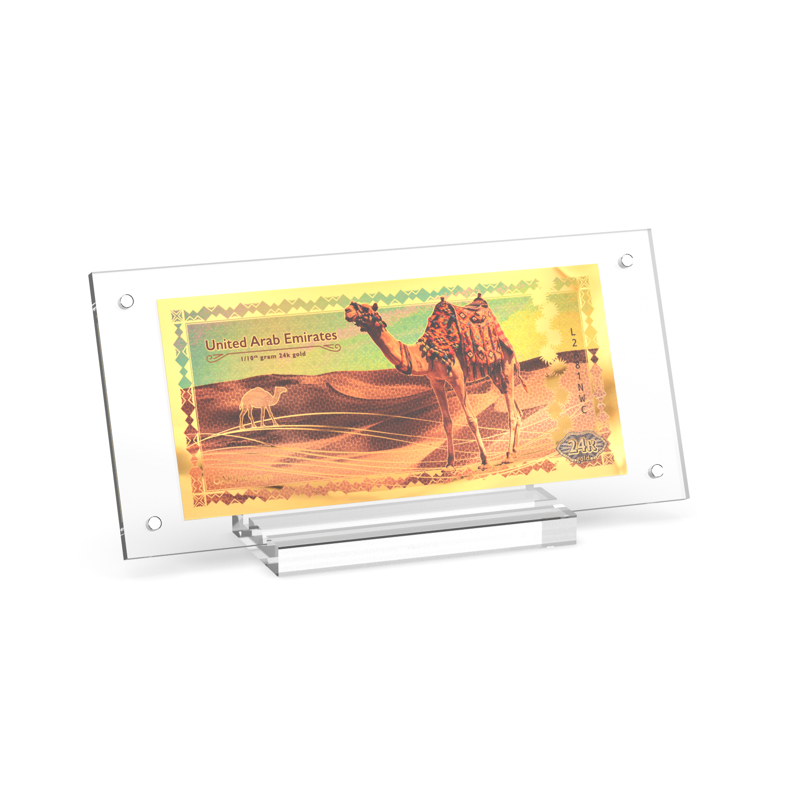 DUBAI'S FIRST GOLD NOTE SOUVENIR