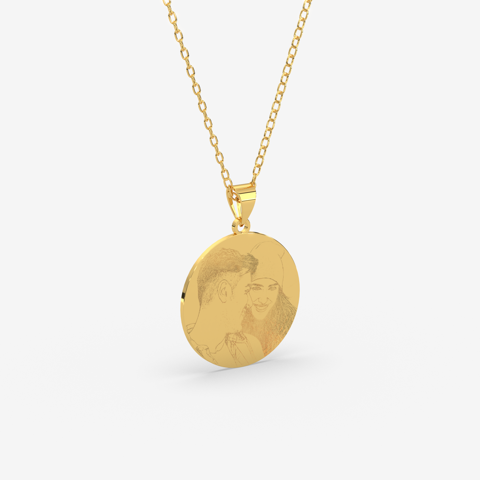 Personalized Gold Photo Pendant – Personalized Engraved Pendant