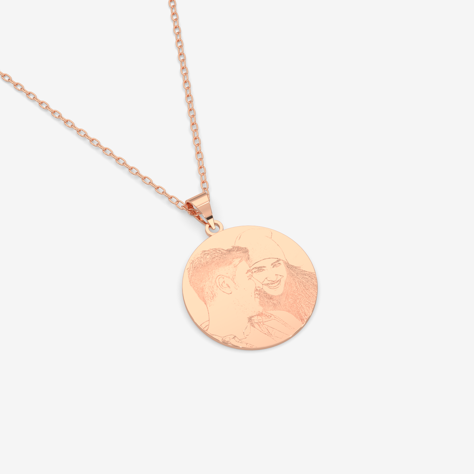 Personalized Gold Photo Pendant – Personalized Engraved Pendant