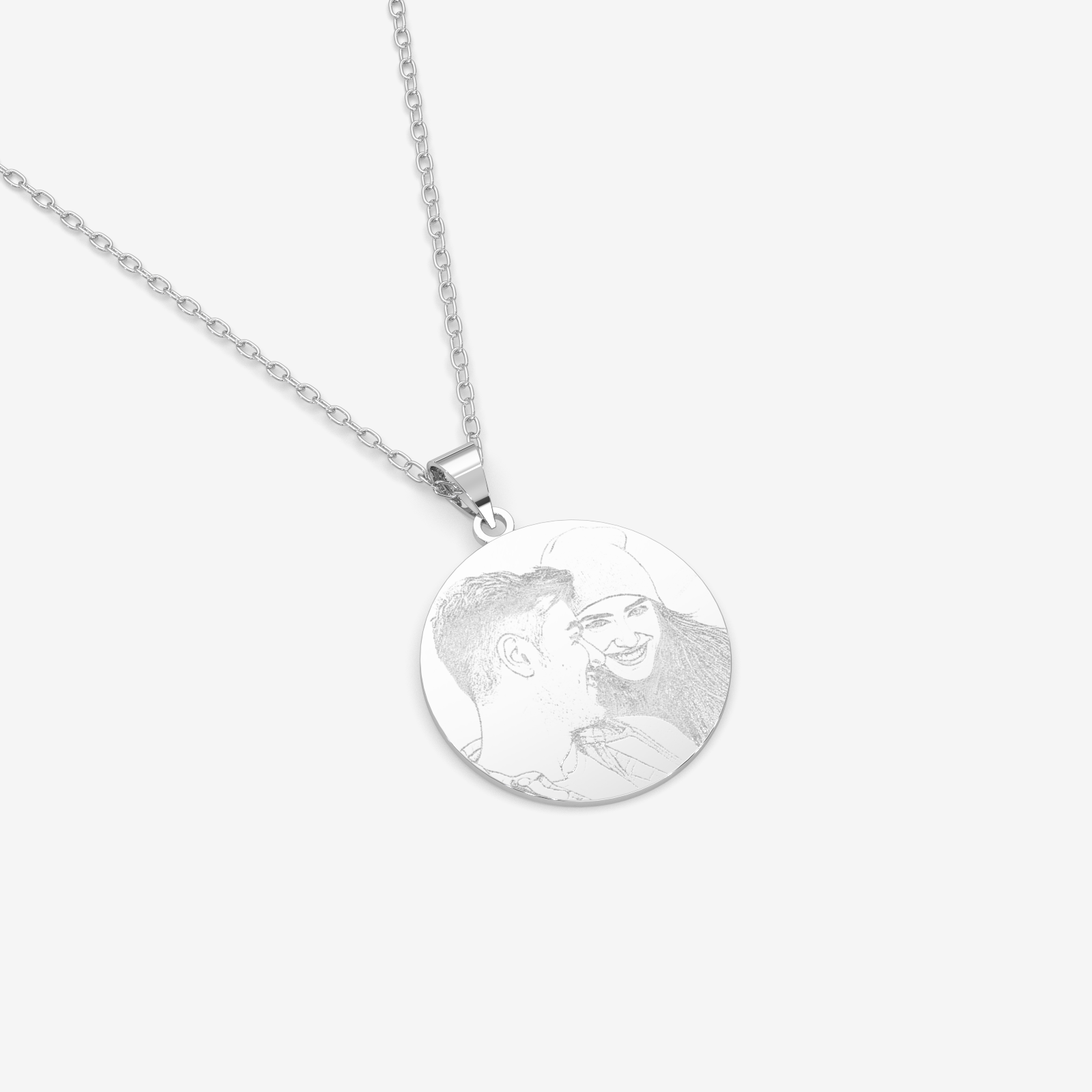 Personalized Gold Photo Pendant – Personalized Engraved Pendant