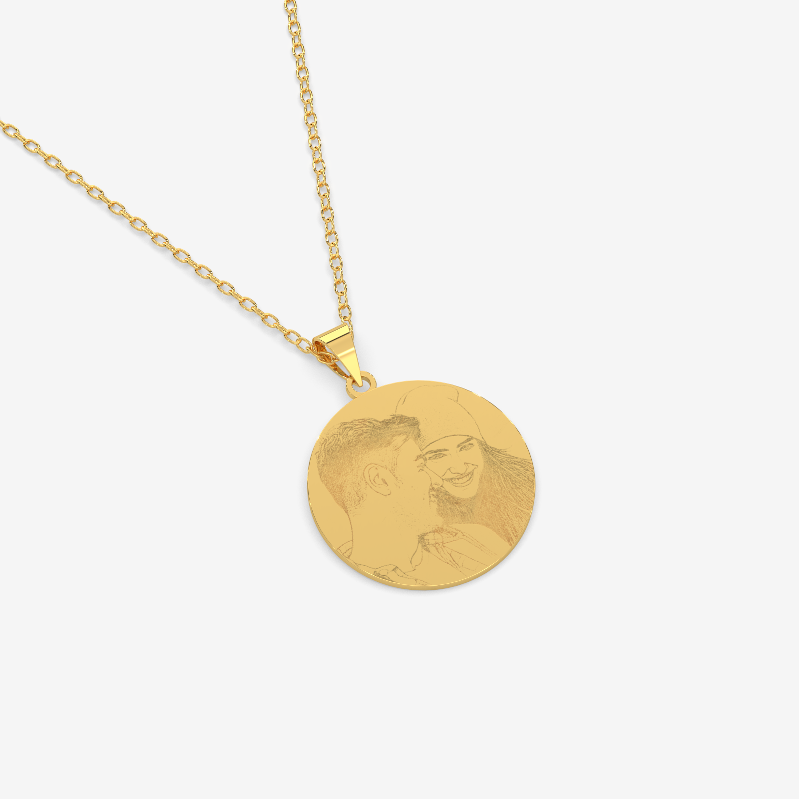 Personalized Gold Photo Pendant – Personalized Engraved Pendant